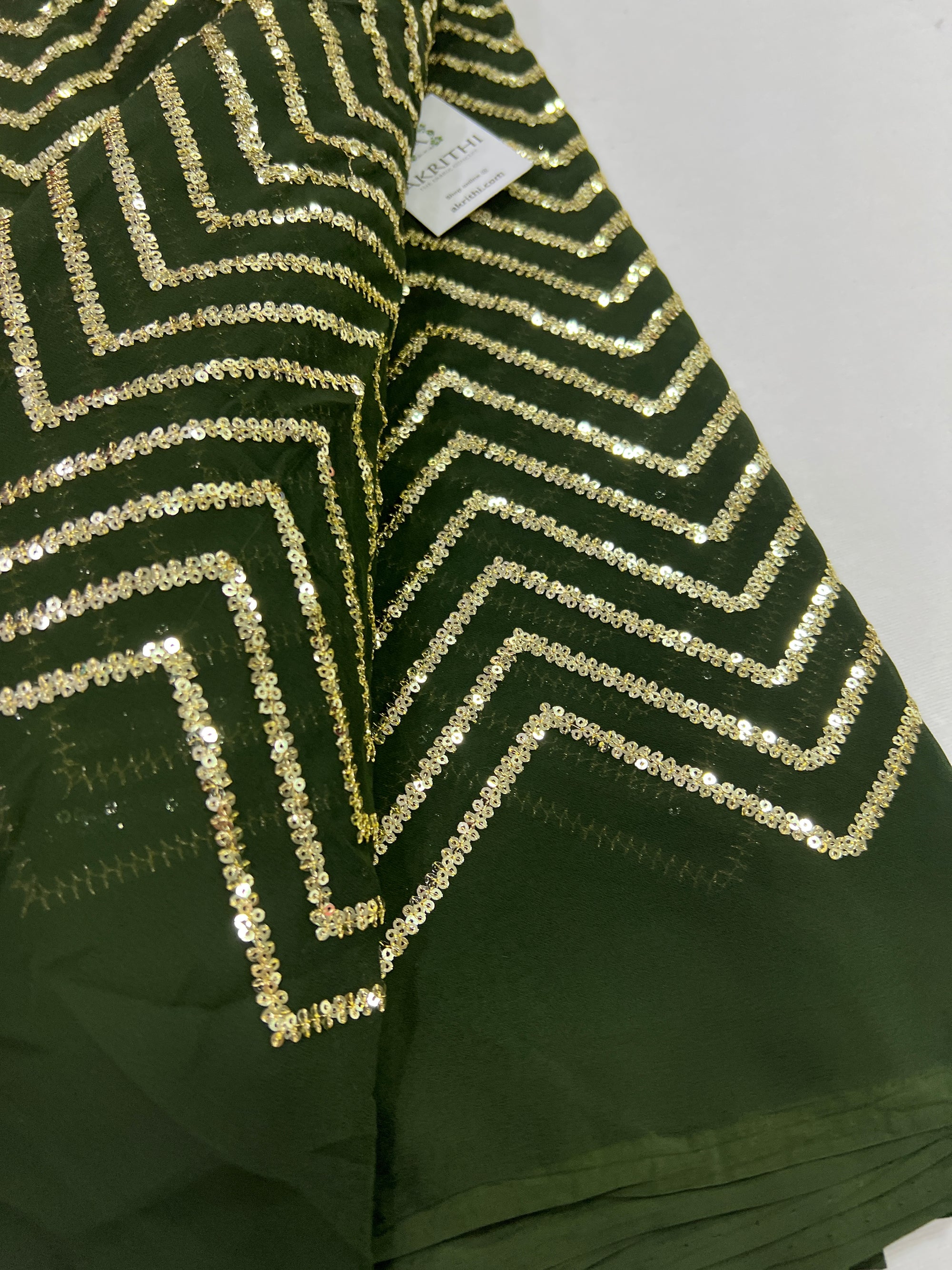 Embroidery on georgette fabric