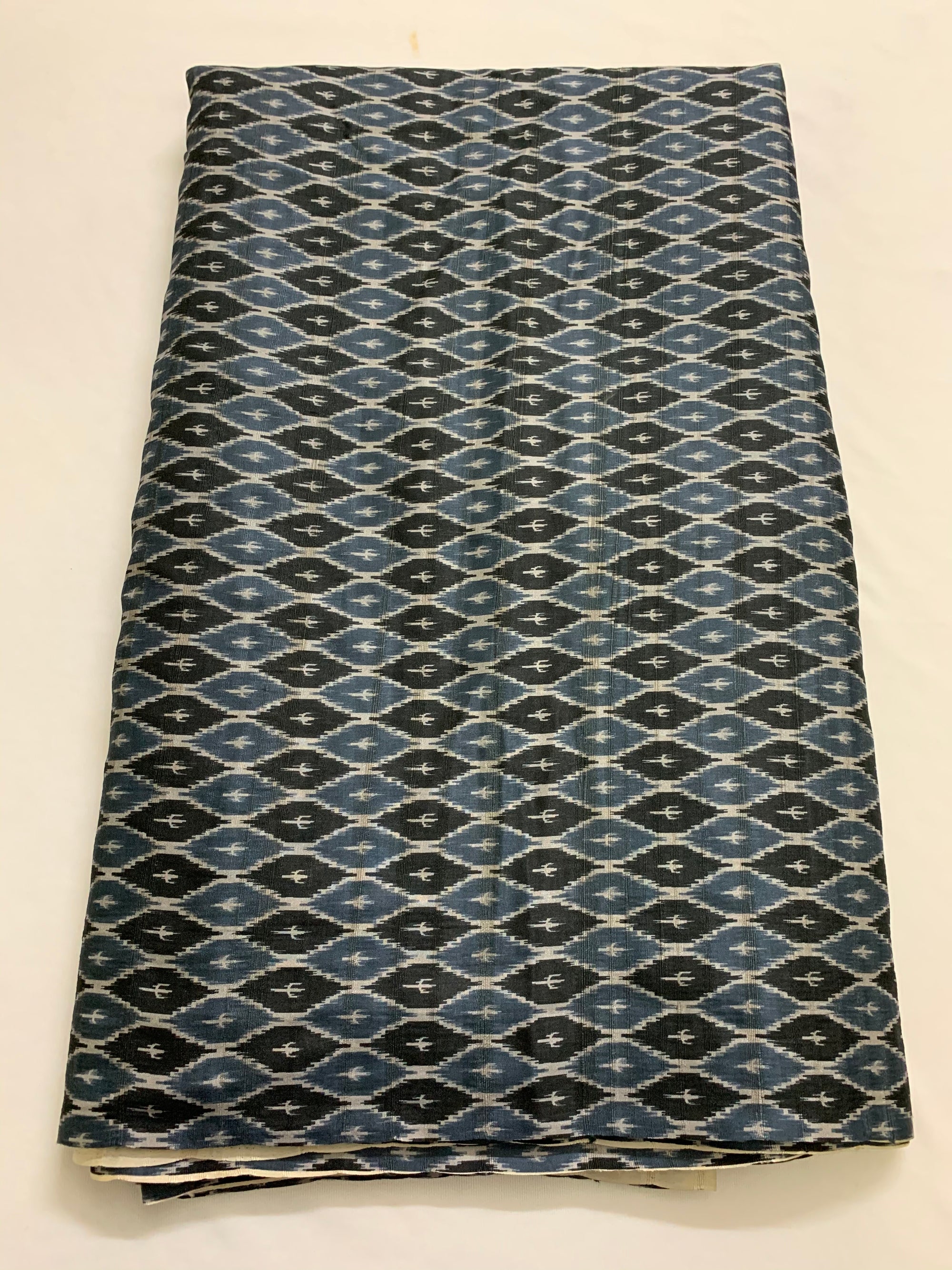 Ikat Printed semi silk fabric