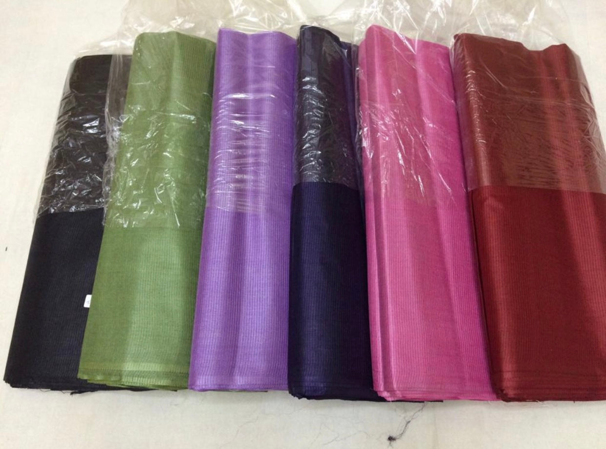 Self woven Striped pure tussar silk kurta fabric 2.5 metres