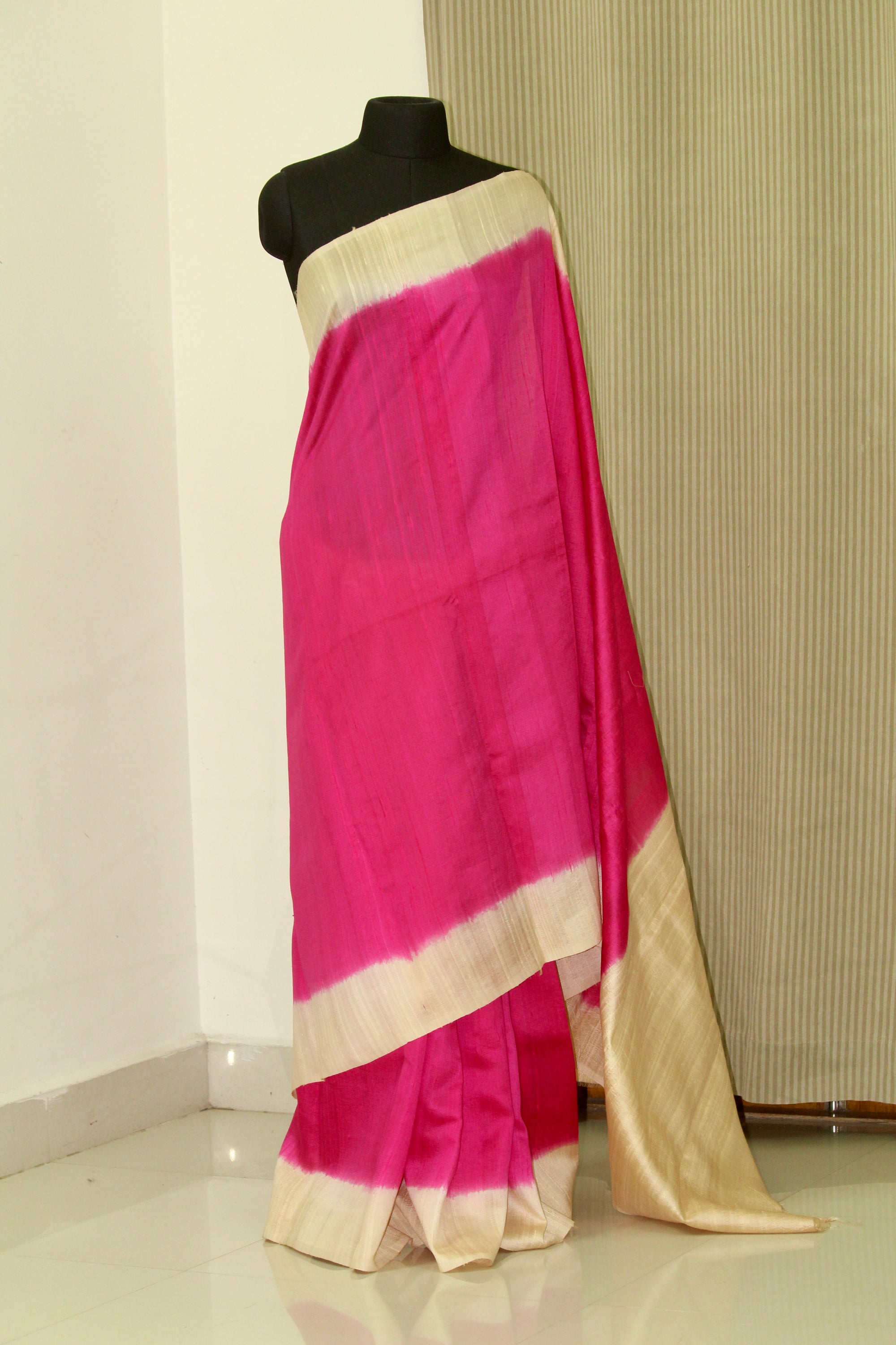 Pure dupion raw silk saree