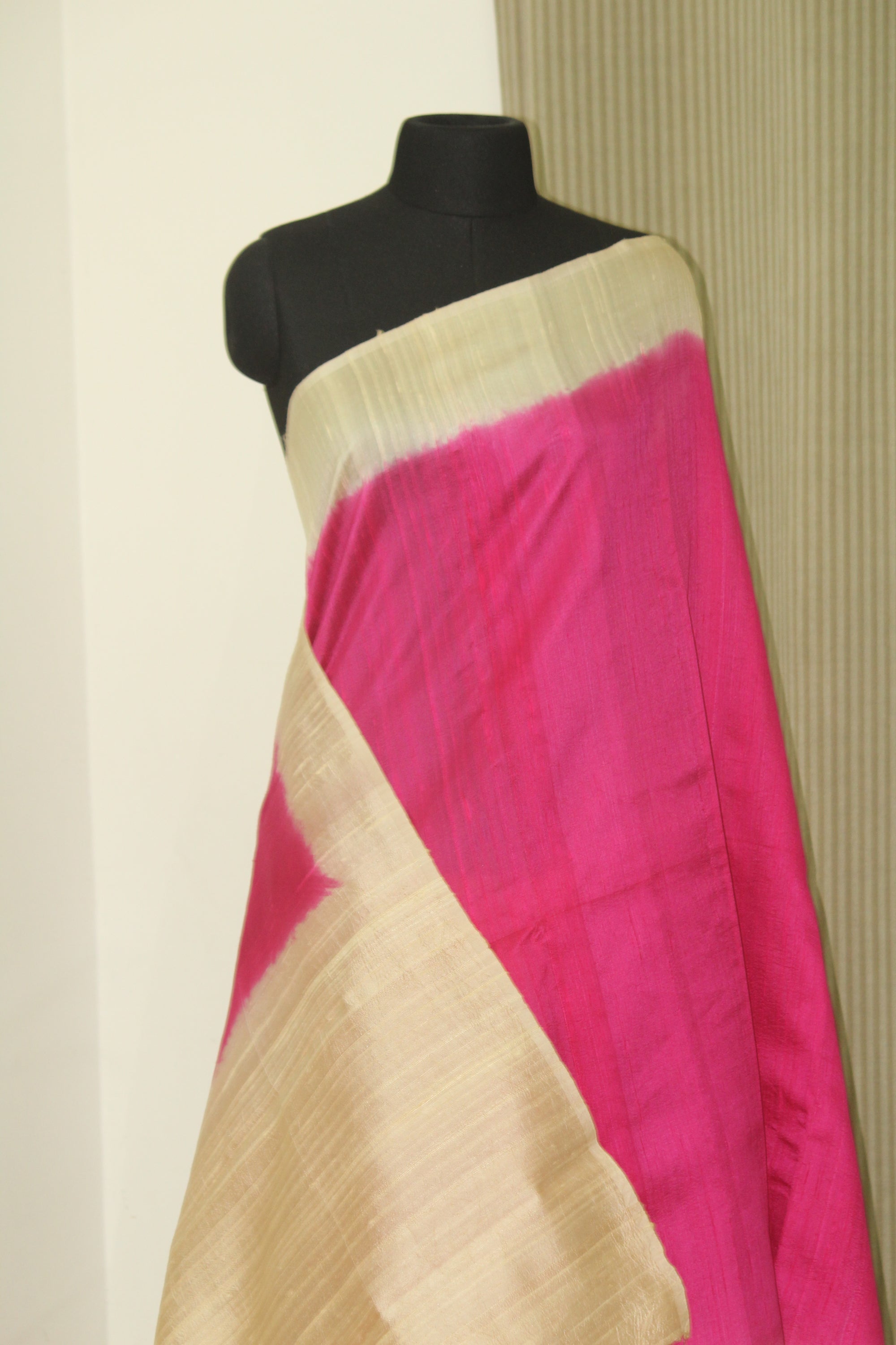 Pure dupion raw silk saree