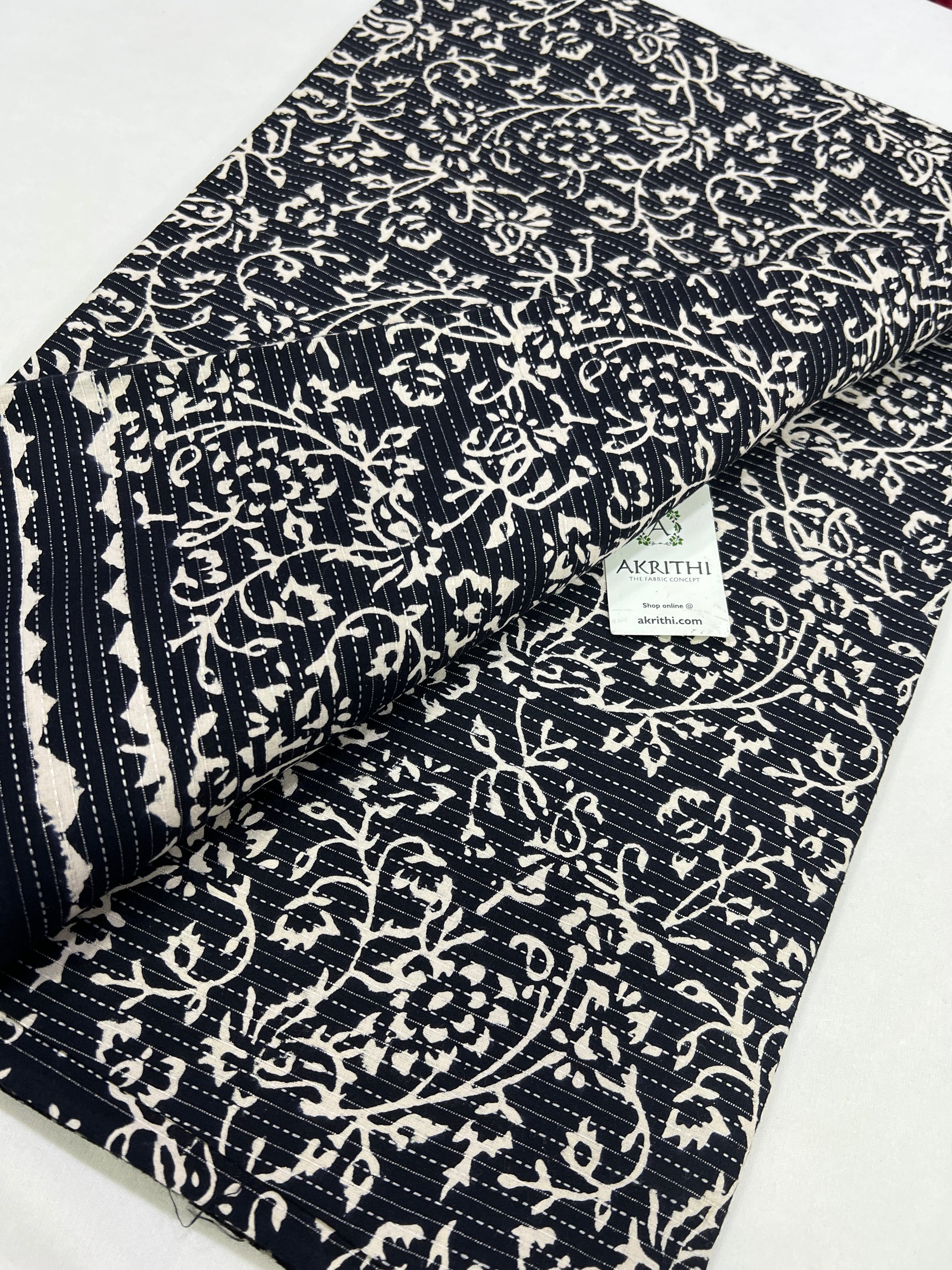 Kantha pure cotton fabric