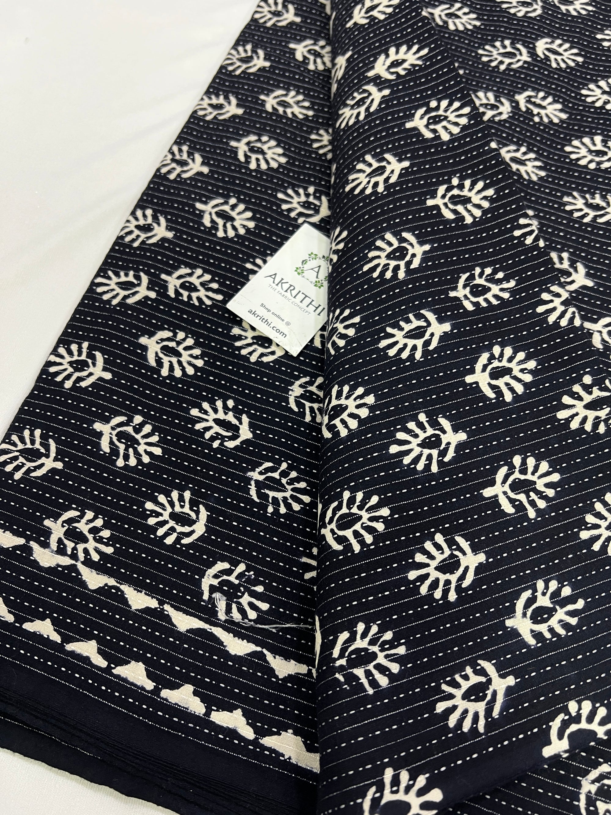Kantha pure cotton fabric