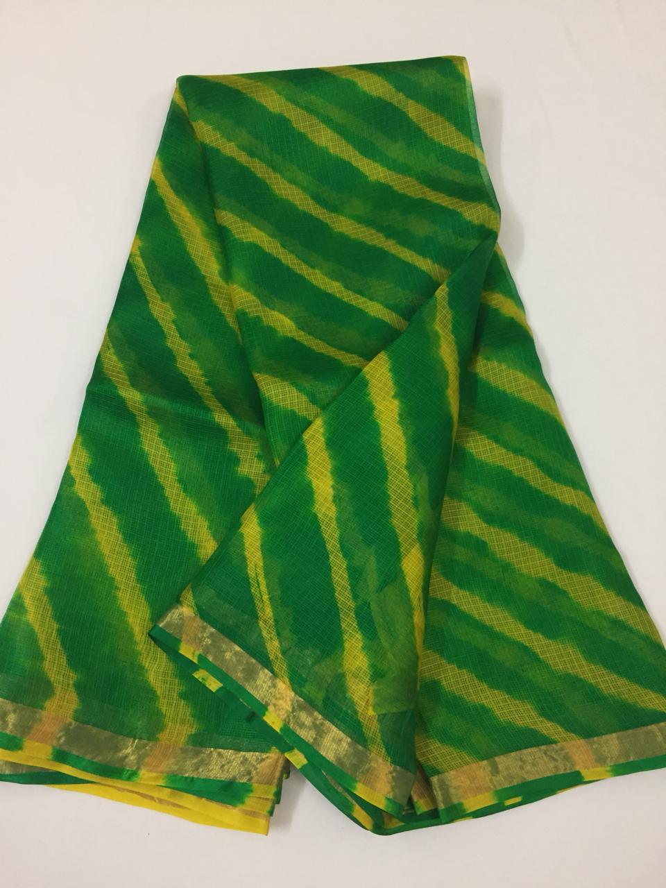 Pure kota silk leheriya saree