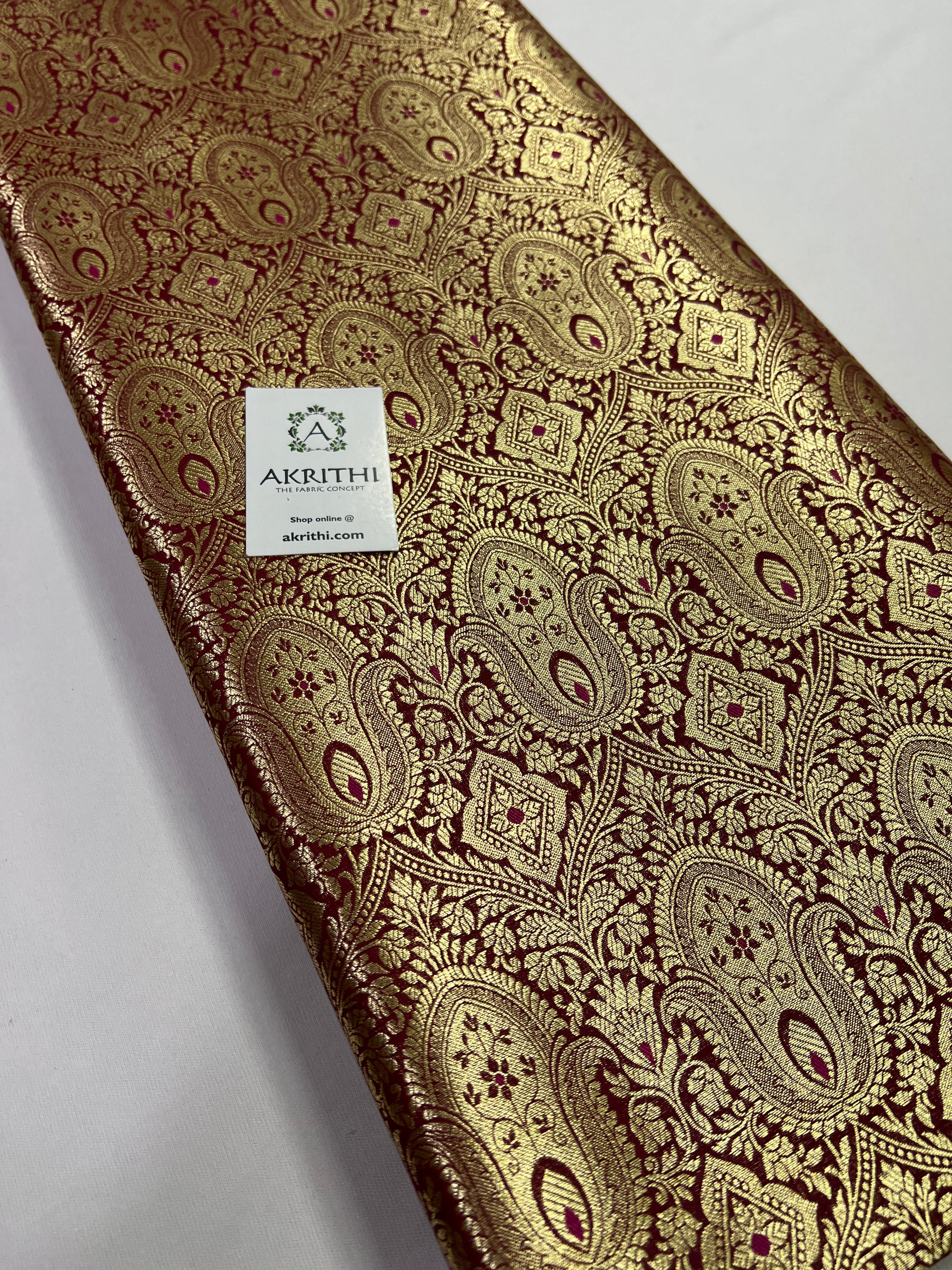 Handloom Banarasi brocade fabric