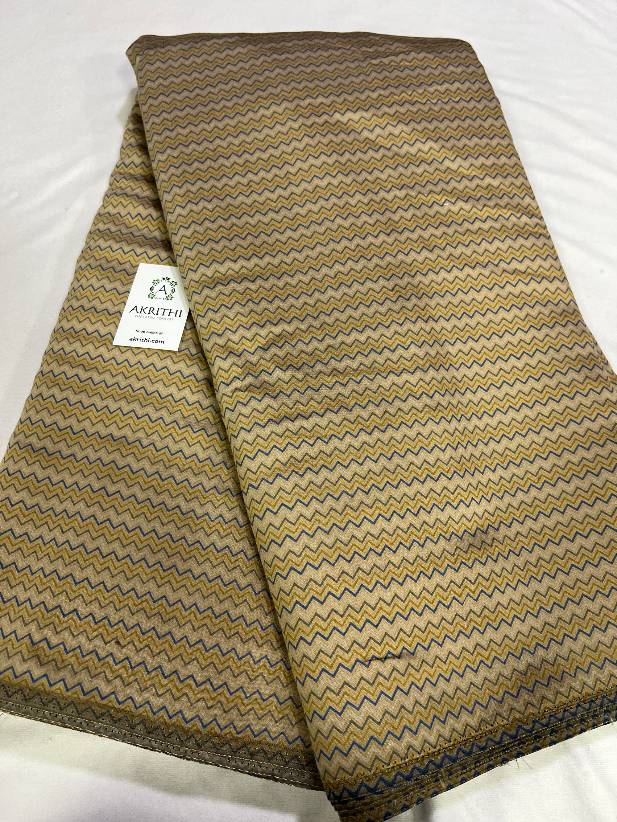 Printed silk fabric