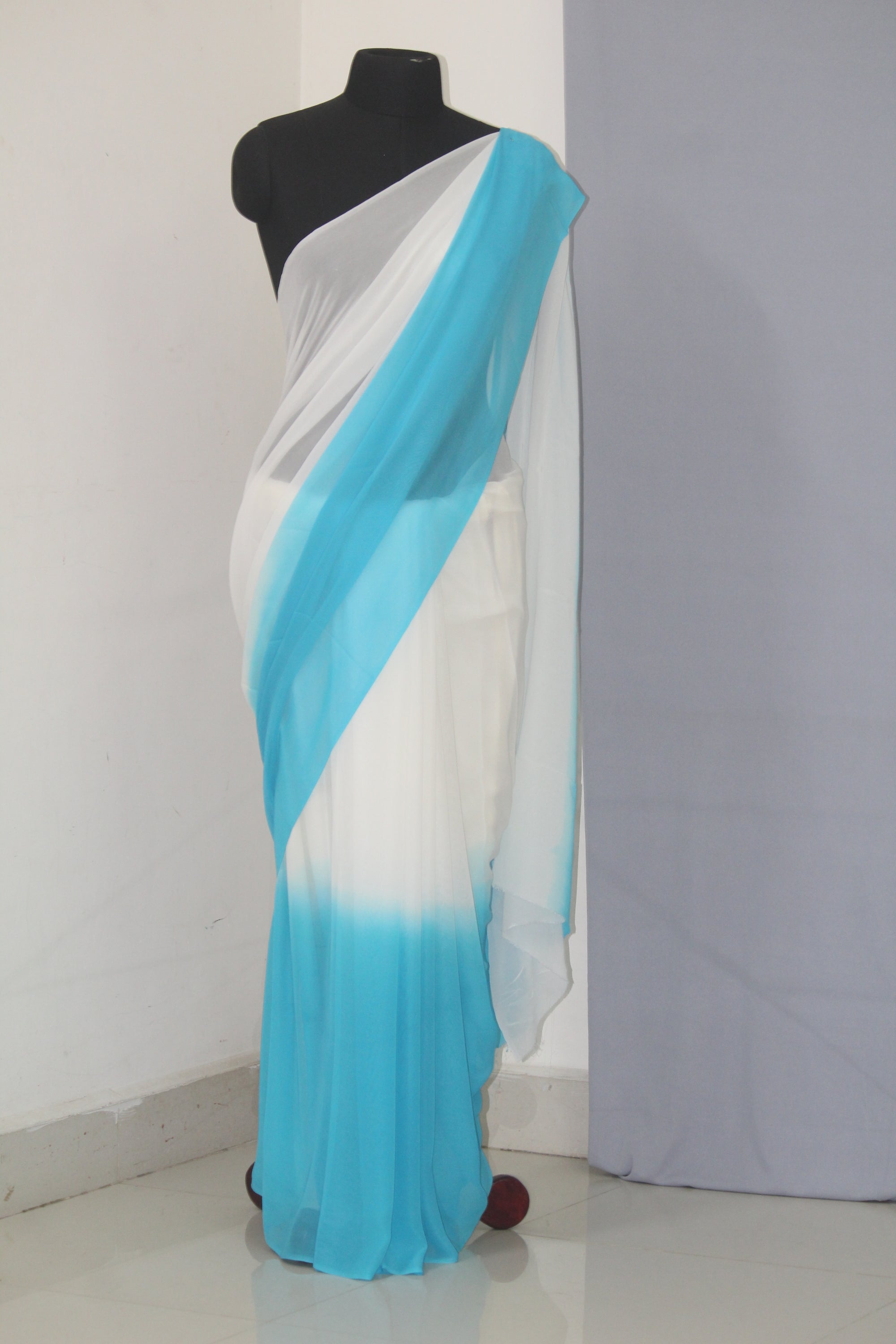 Shaded georgette saree