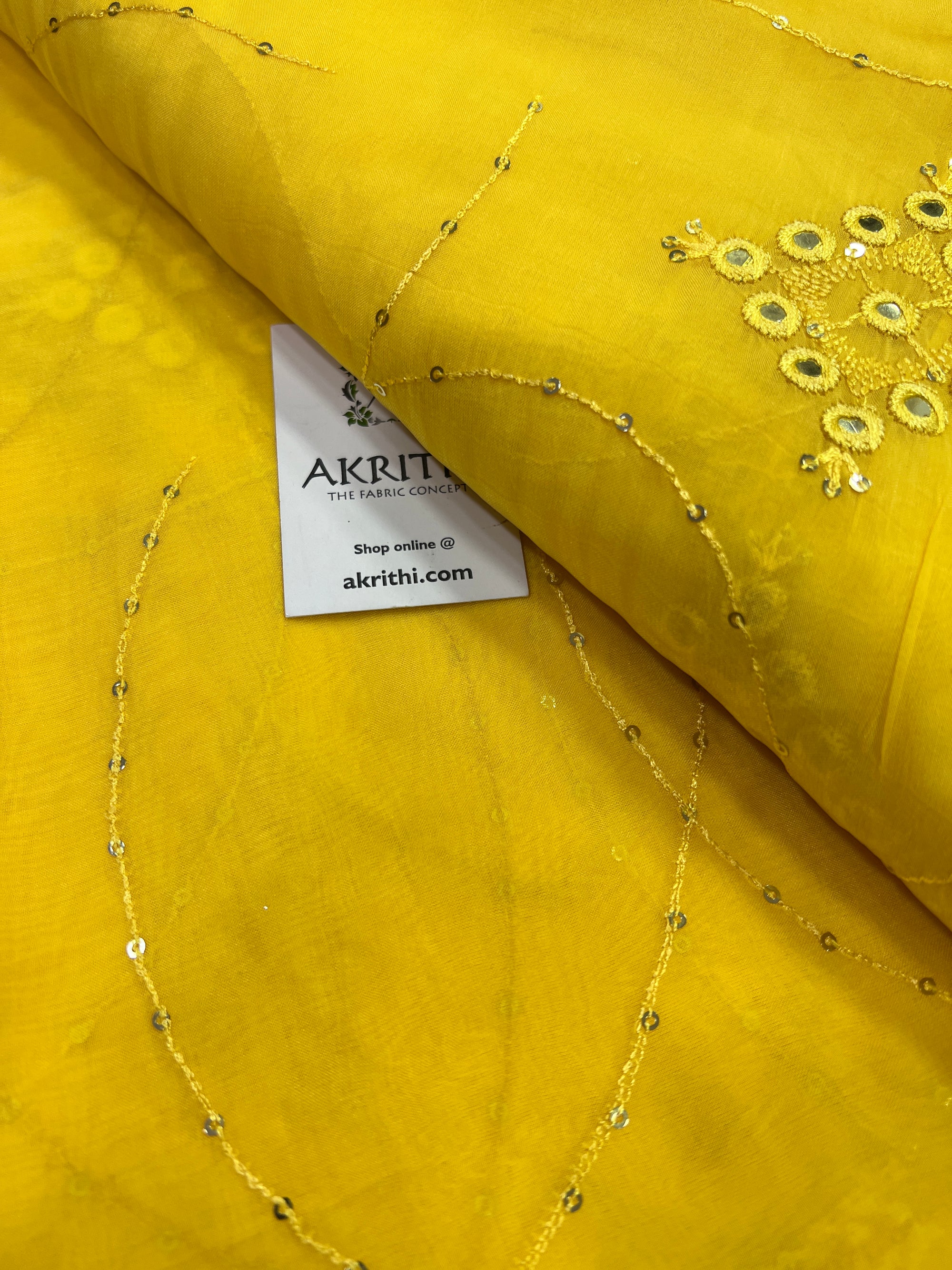 Embroidery on Organza fabric