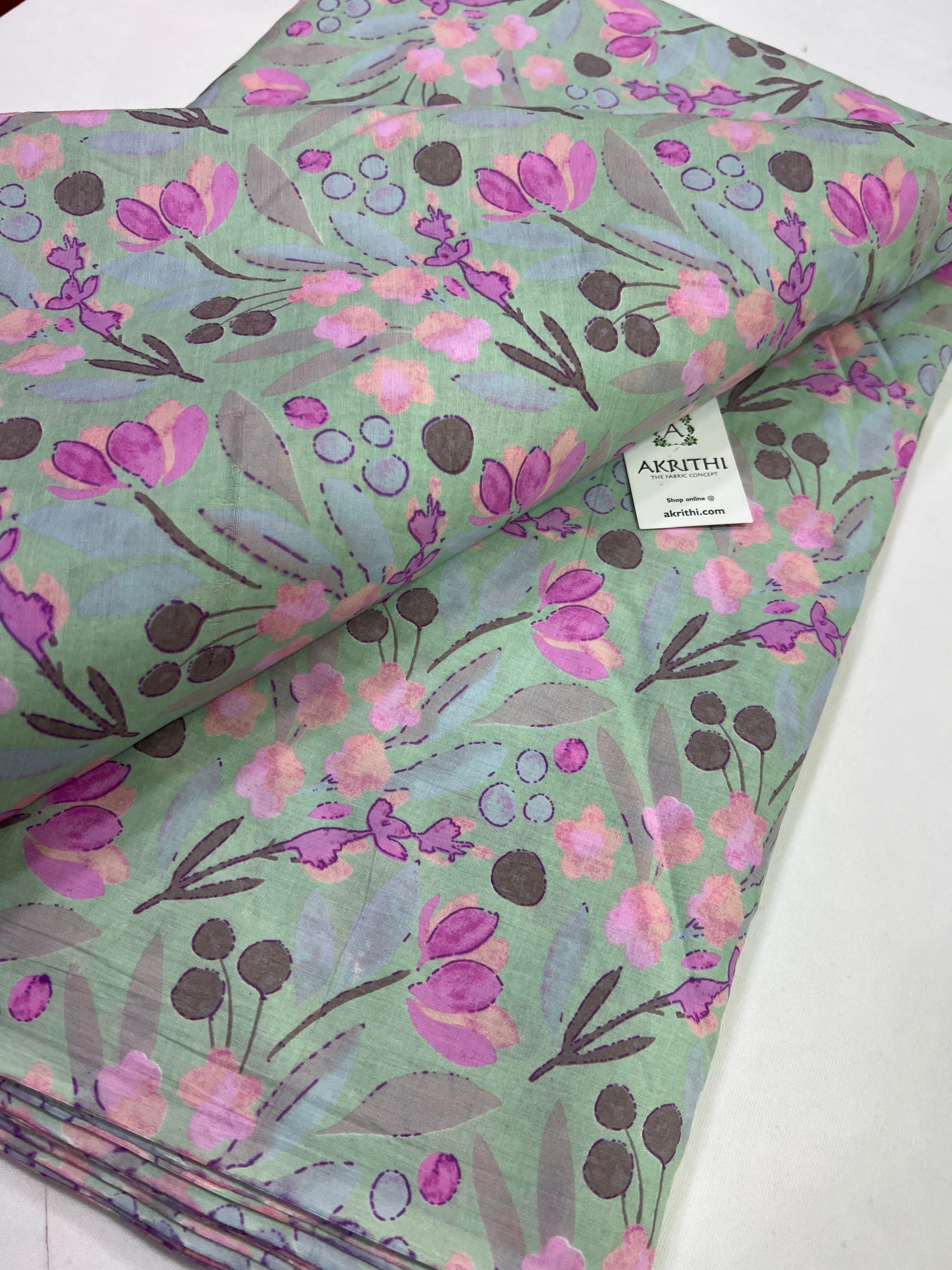 Printed pure cotton fabric