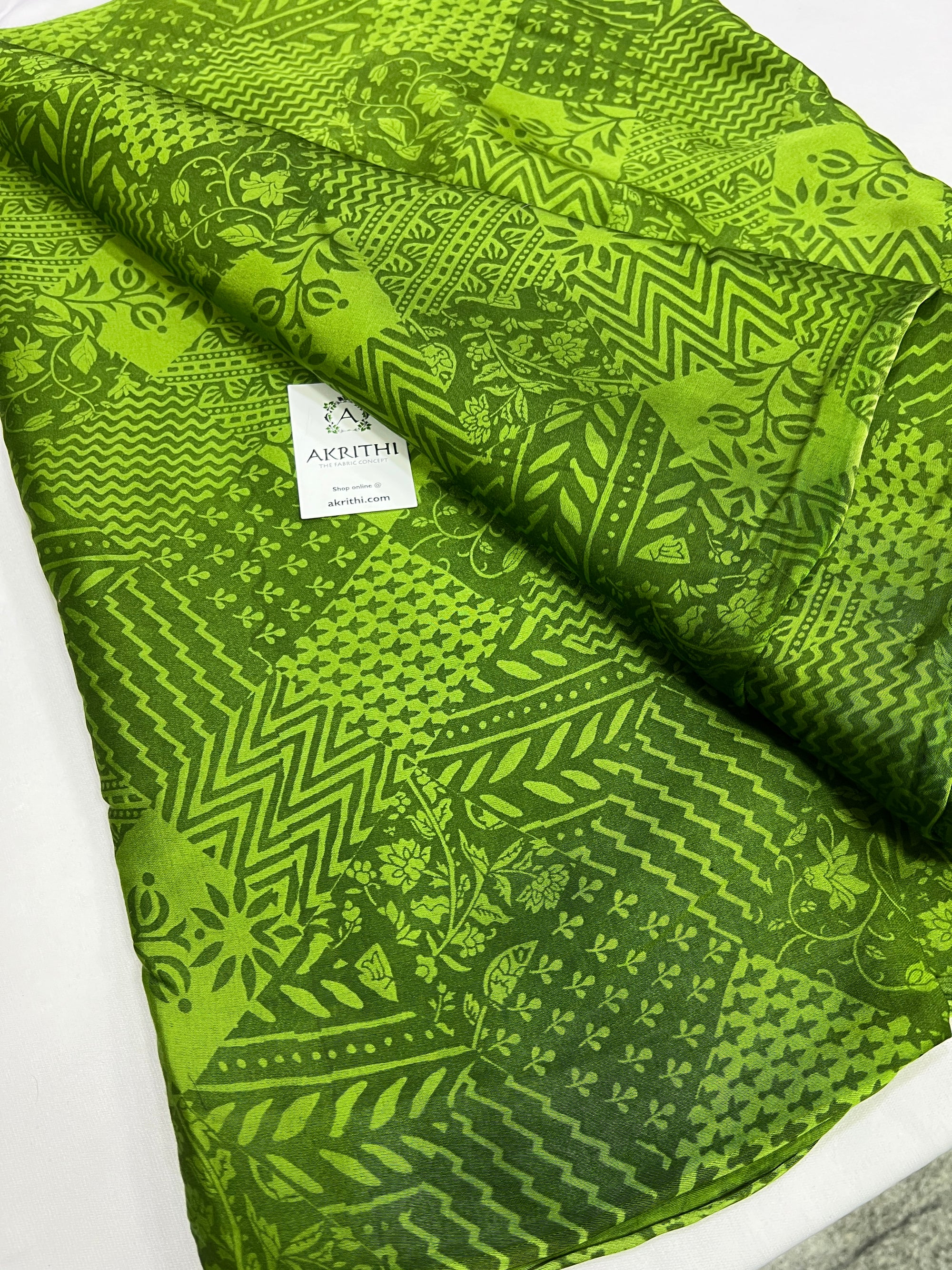 Hand printed modal fabric