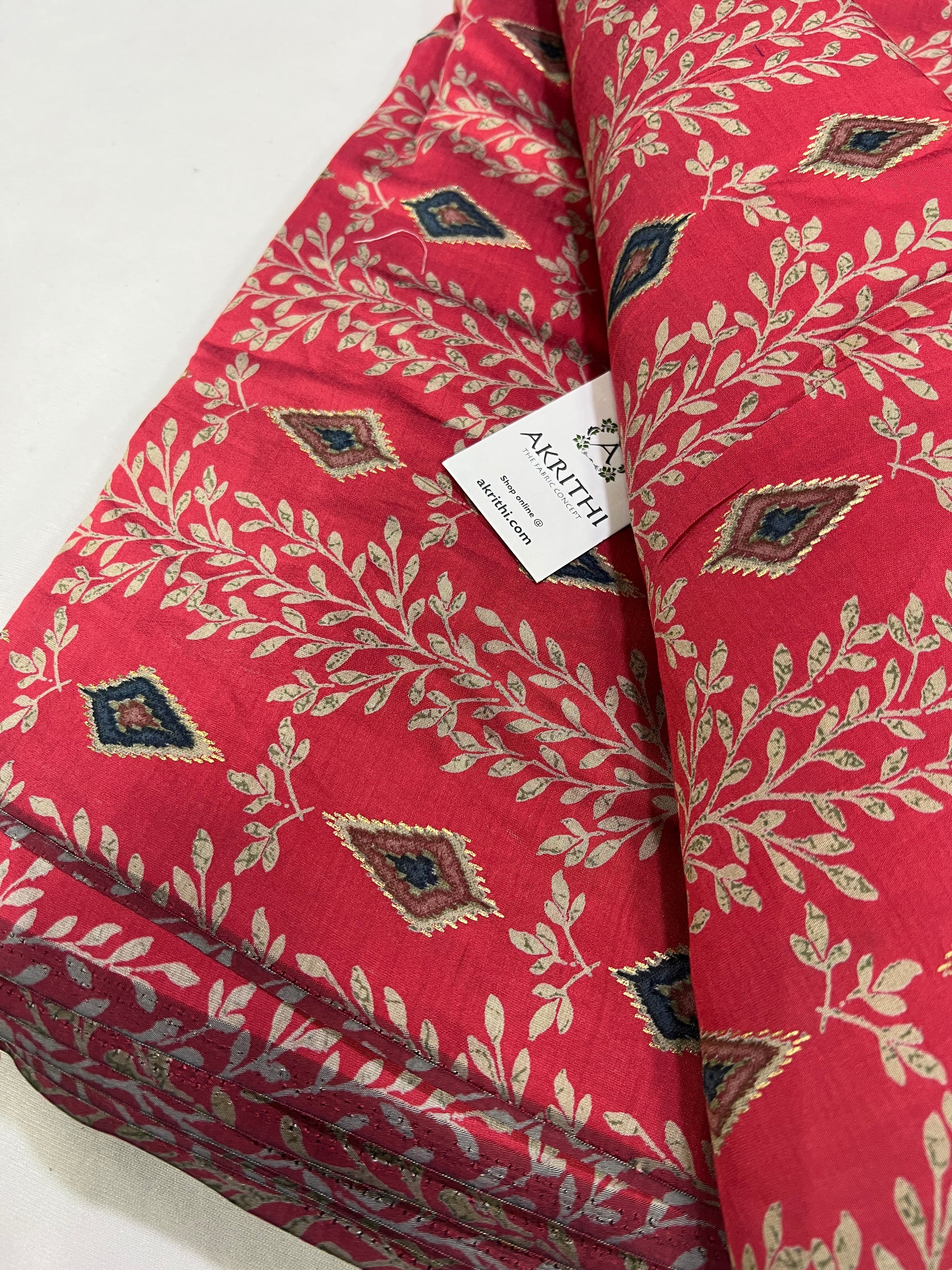 Digital printed silk fabric