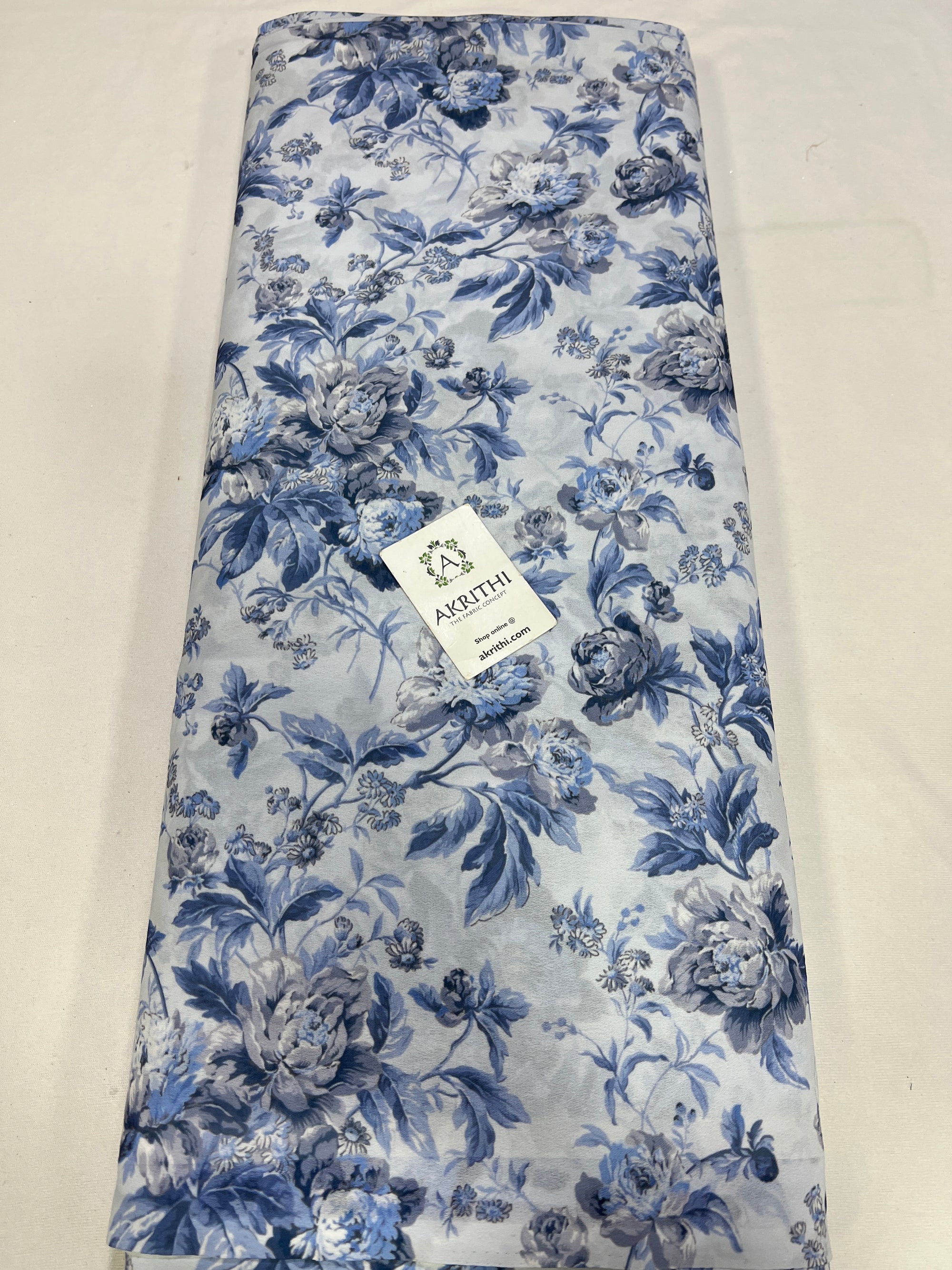 Digital floral printed georgette fabric