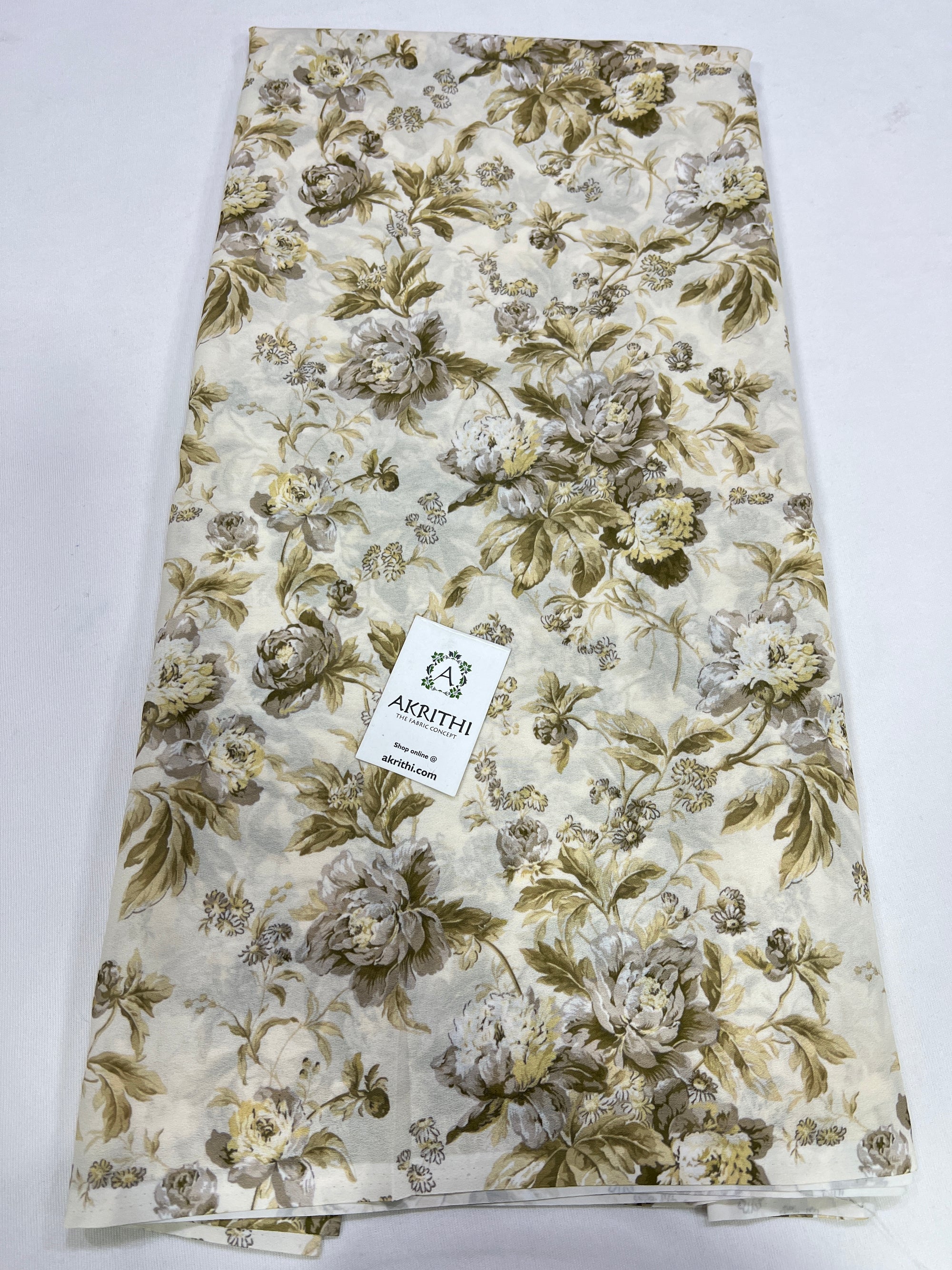 Digital floral printed georgette fabric