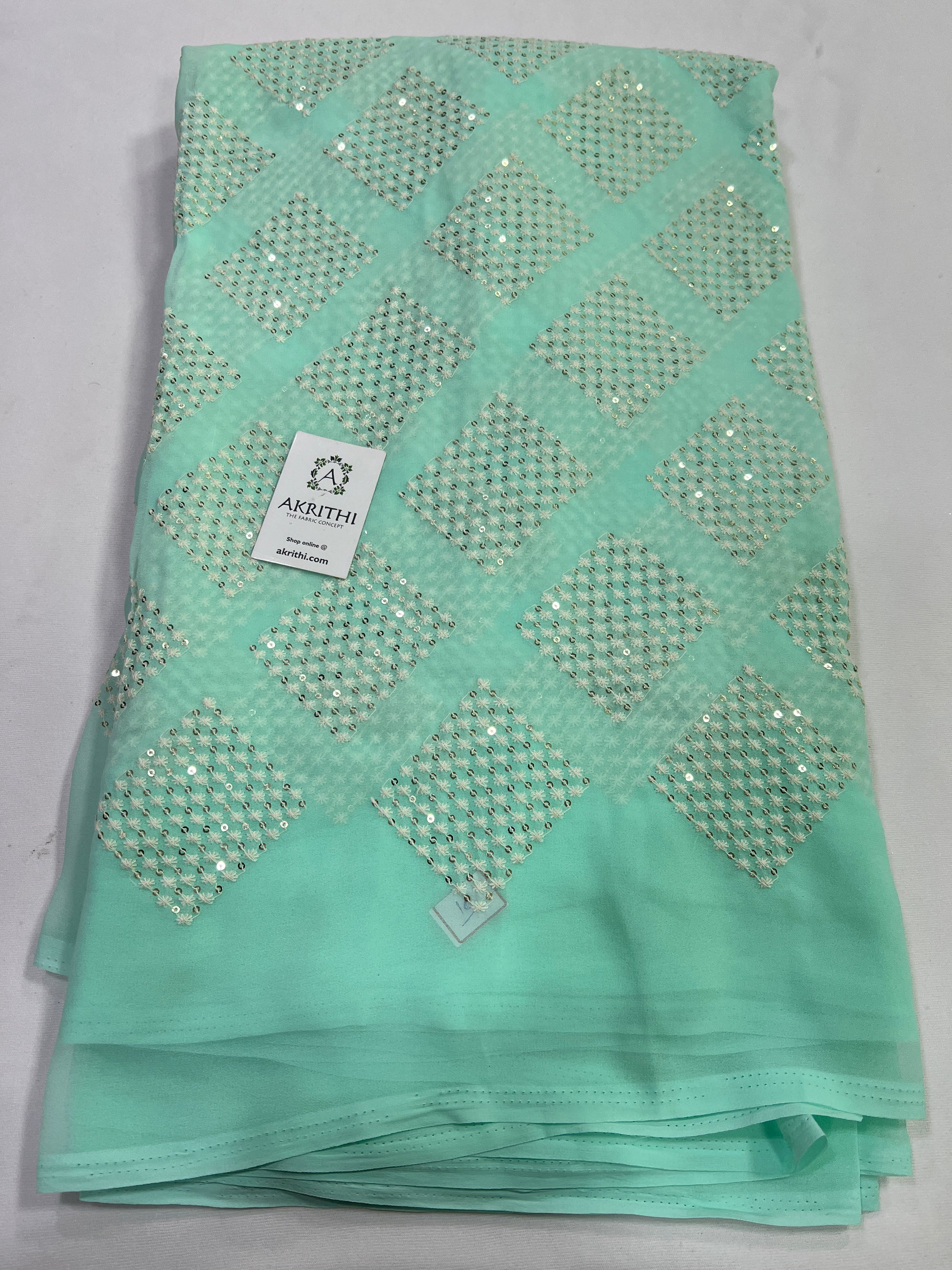 Embroidery on georgette fabric