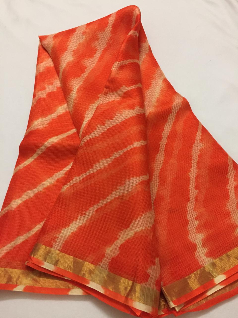 Pure kota silk leheriya saree