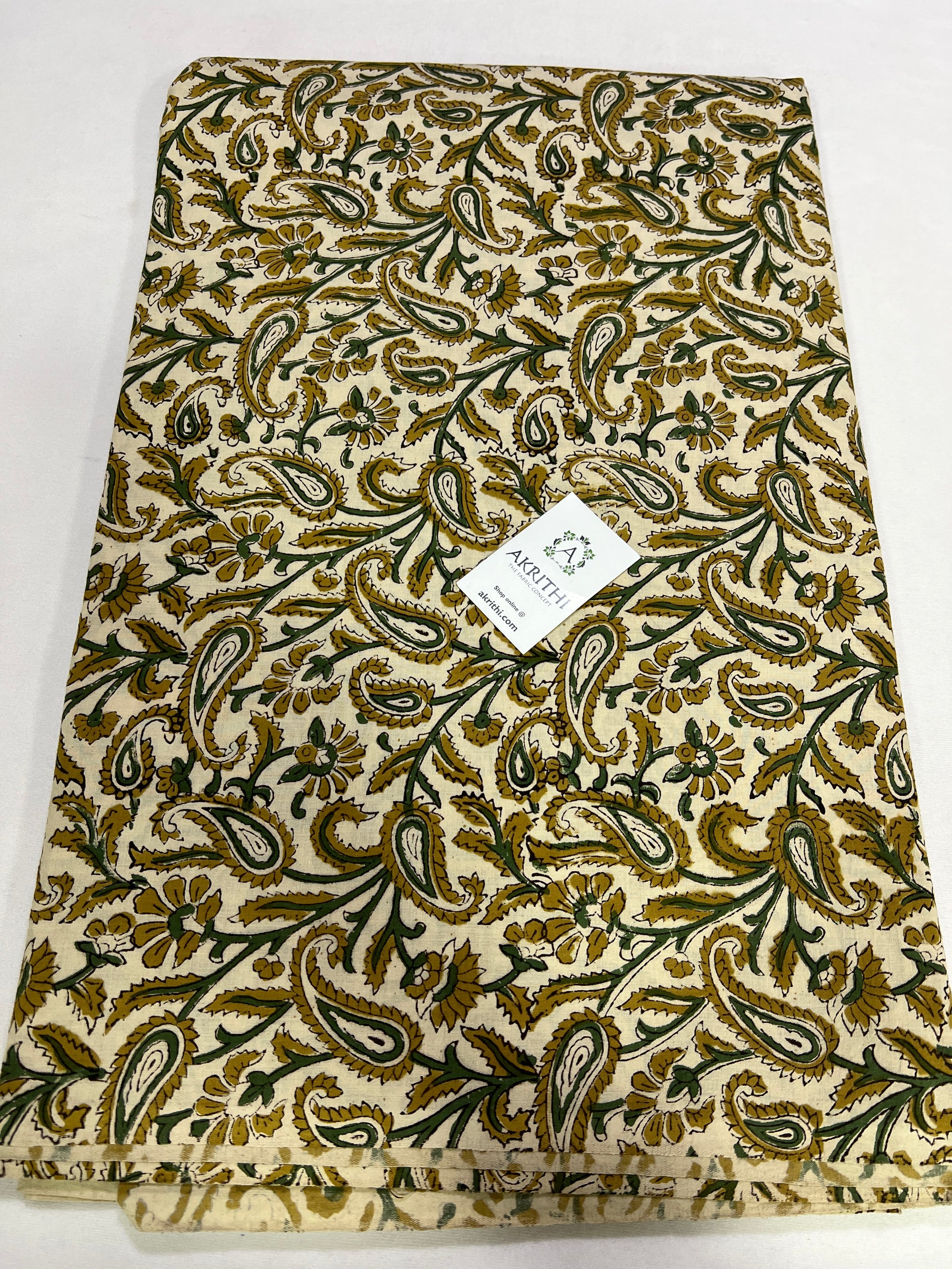 Hand block Printed pure cotton fabric