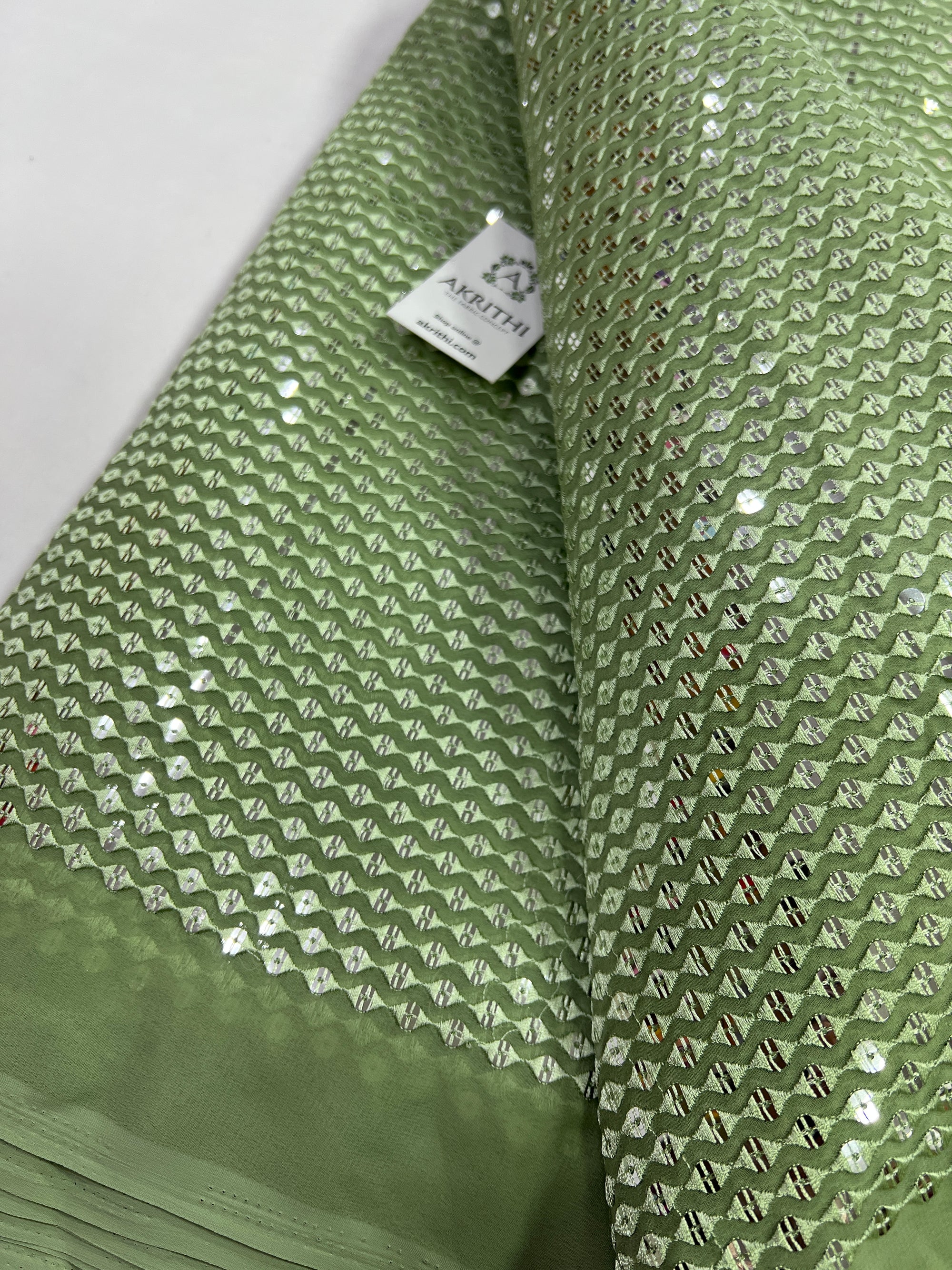 Embroidery on Georgette fabric