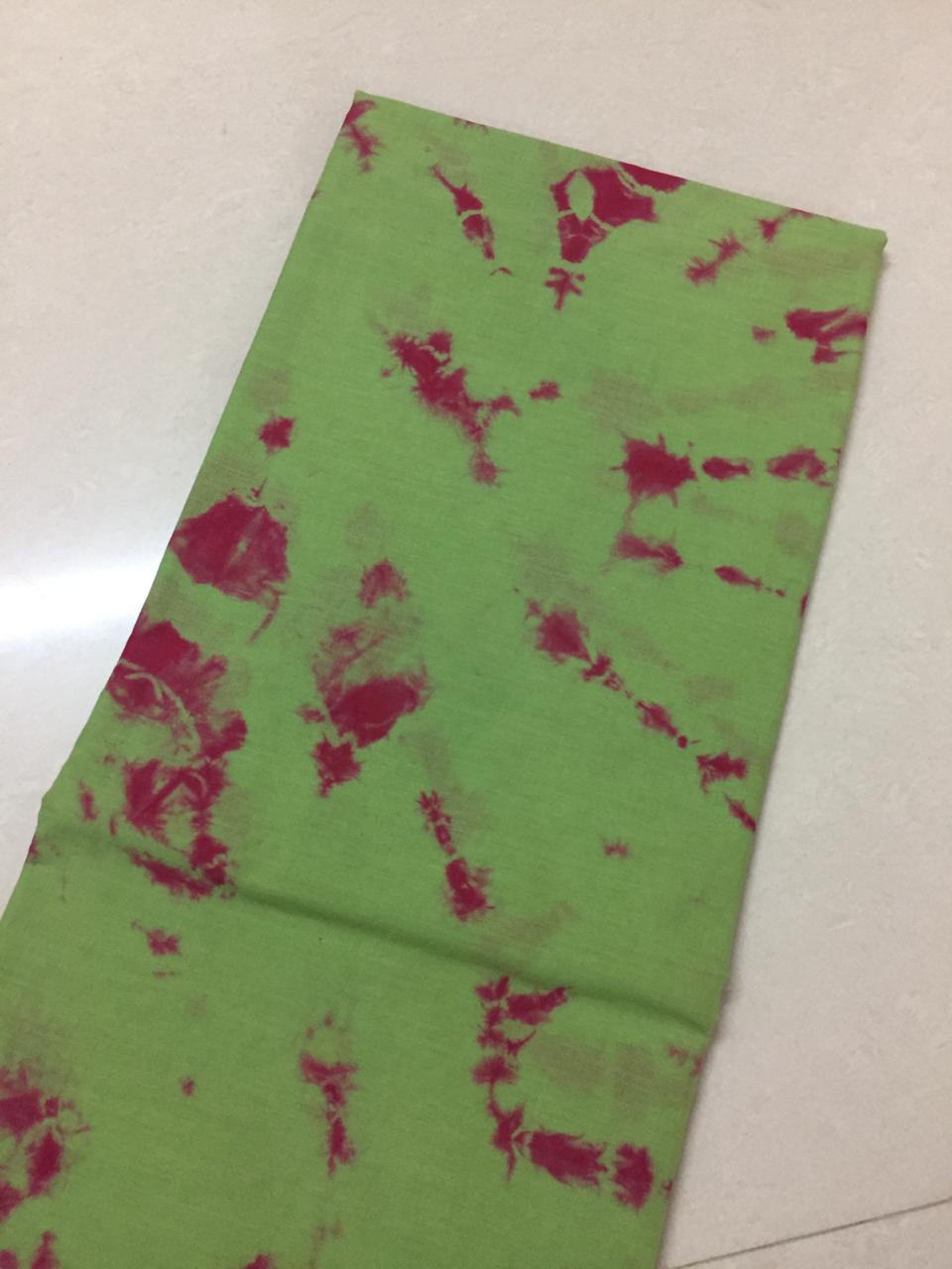Tie and dye cotton fabric