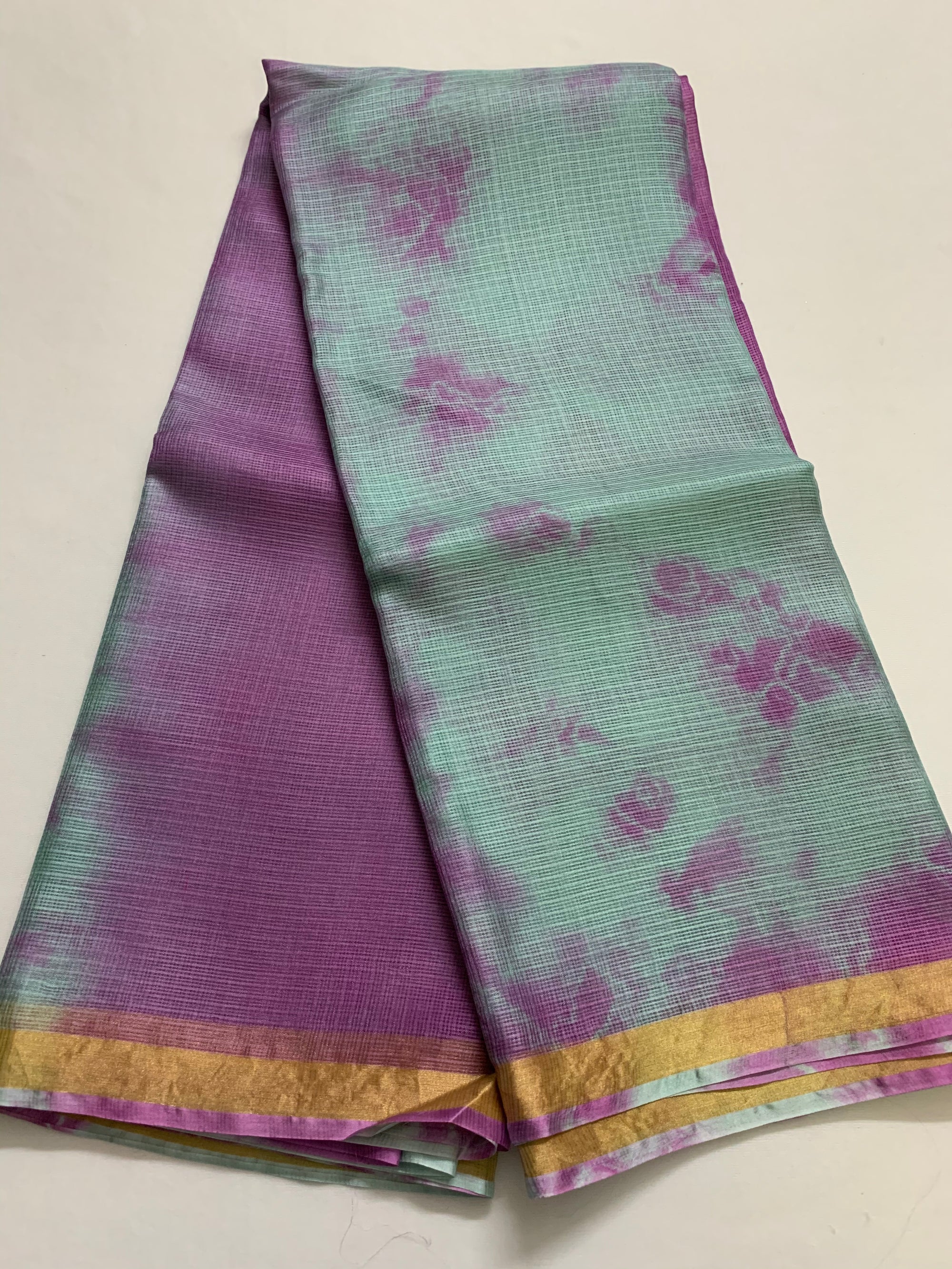 Tie and dye pure kota silk saree