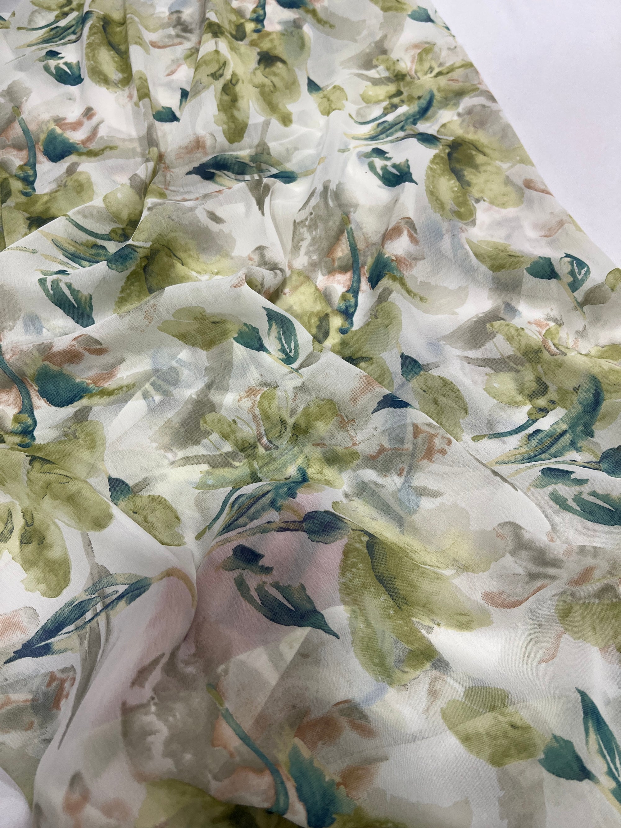 Digital floral printed georgette fabric