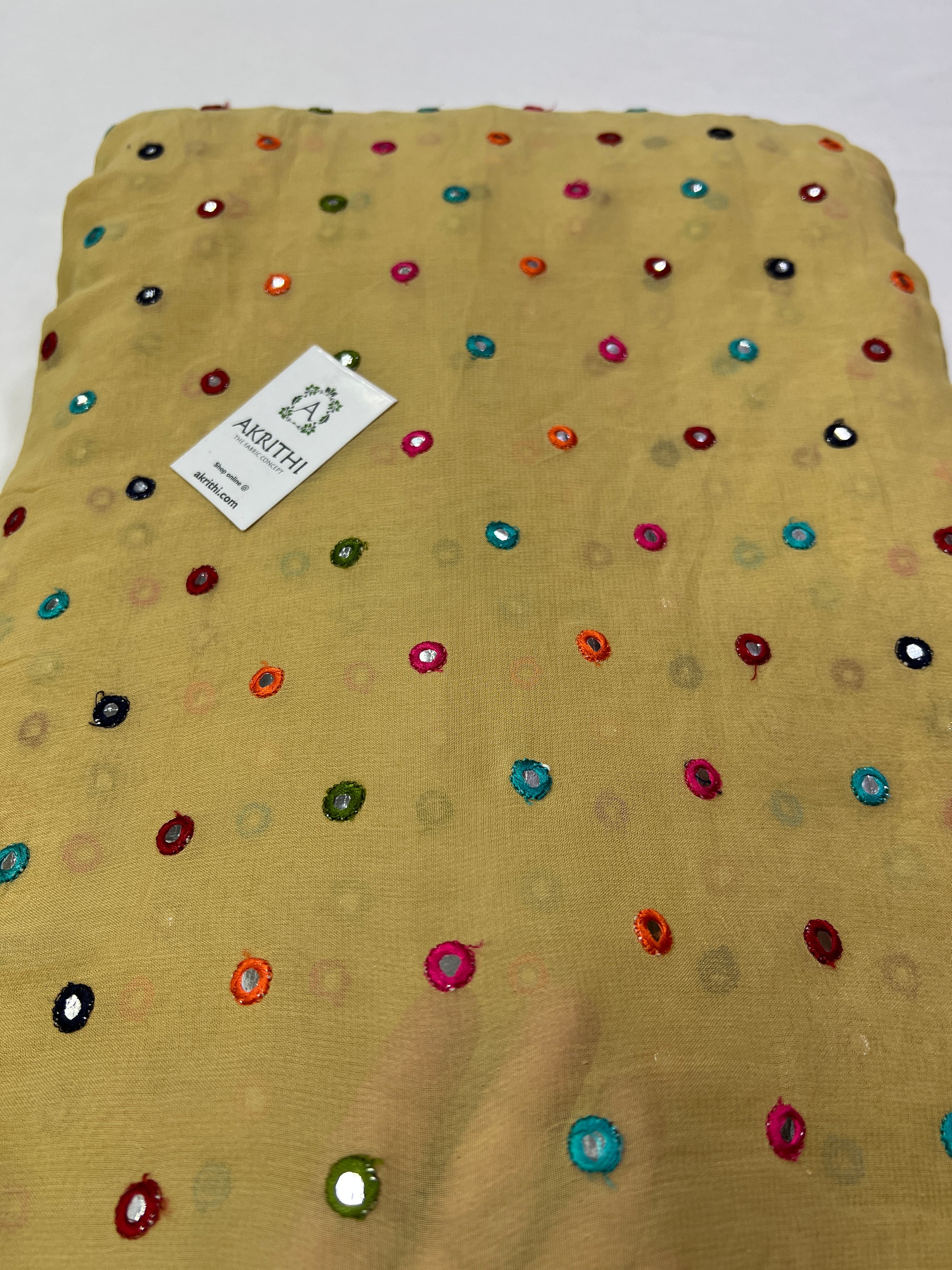 Embroidery on georgette fabric