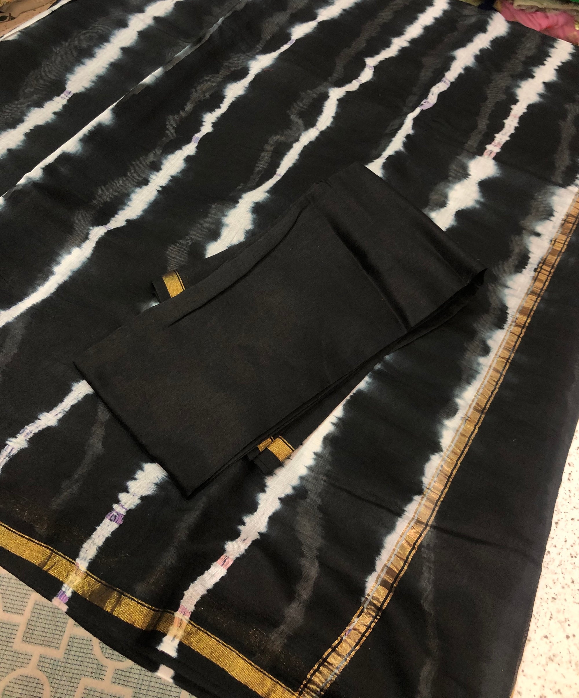 Pure chanderi leheriya saree