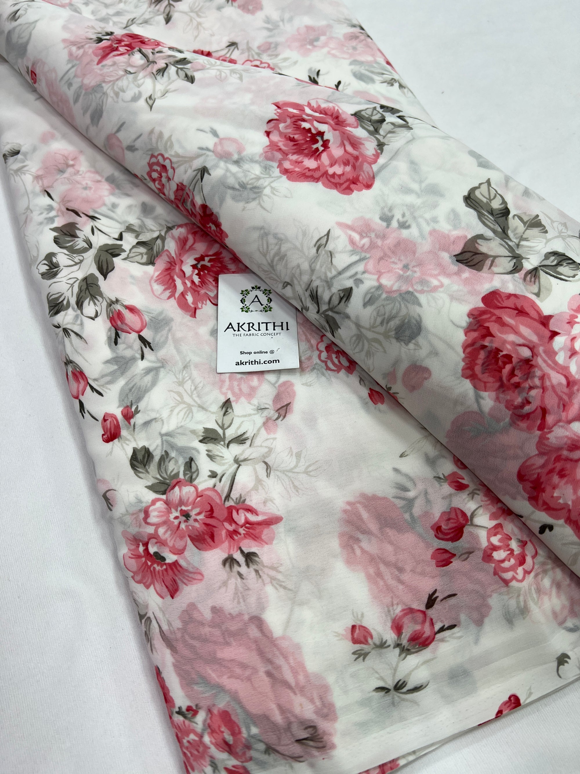 Floral printed georgette fabric