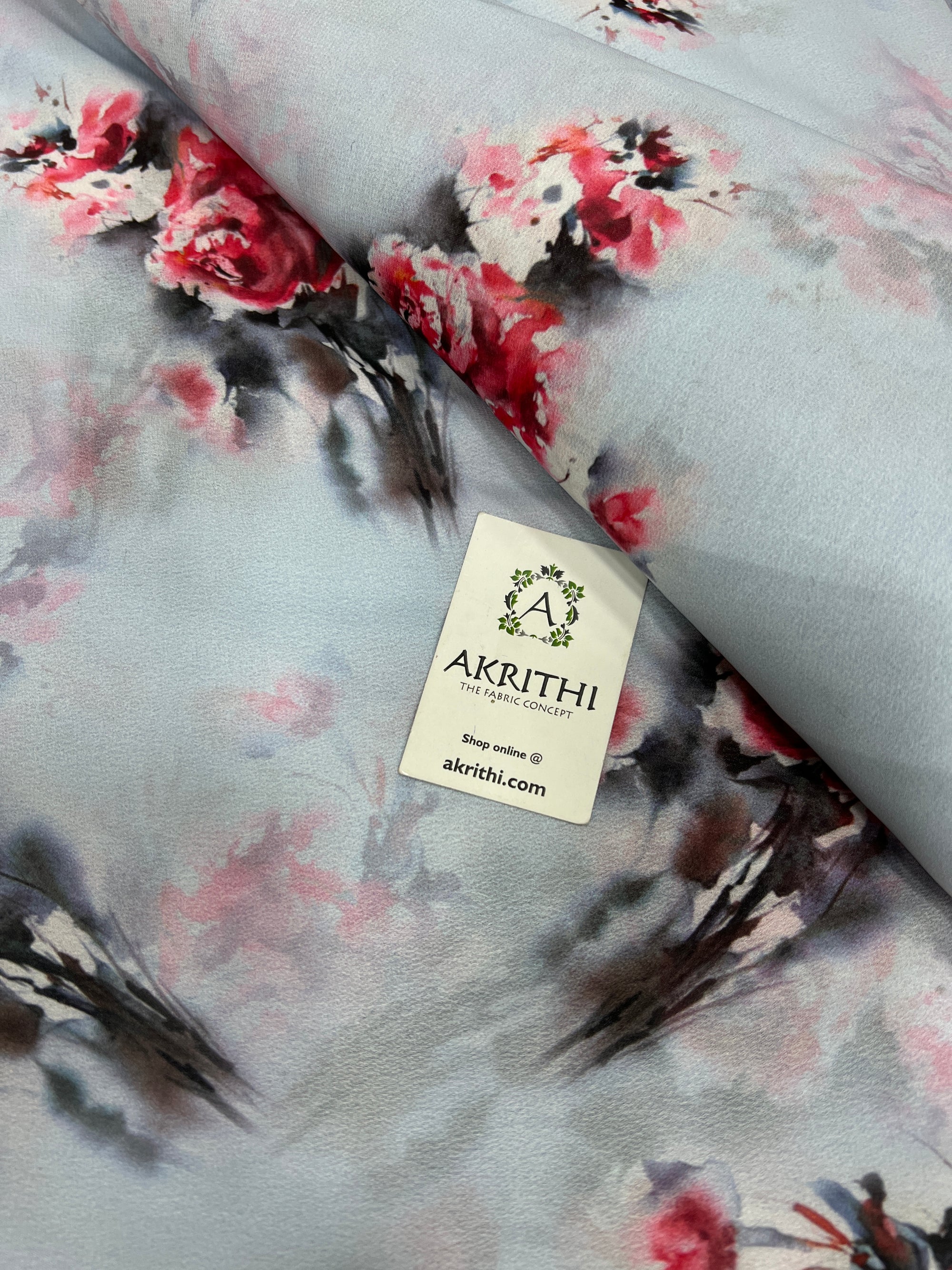 Digital floral printed georgette fabric
