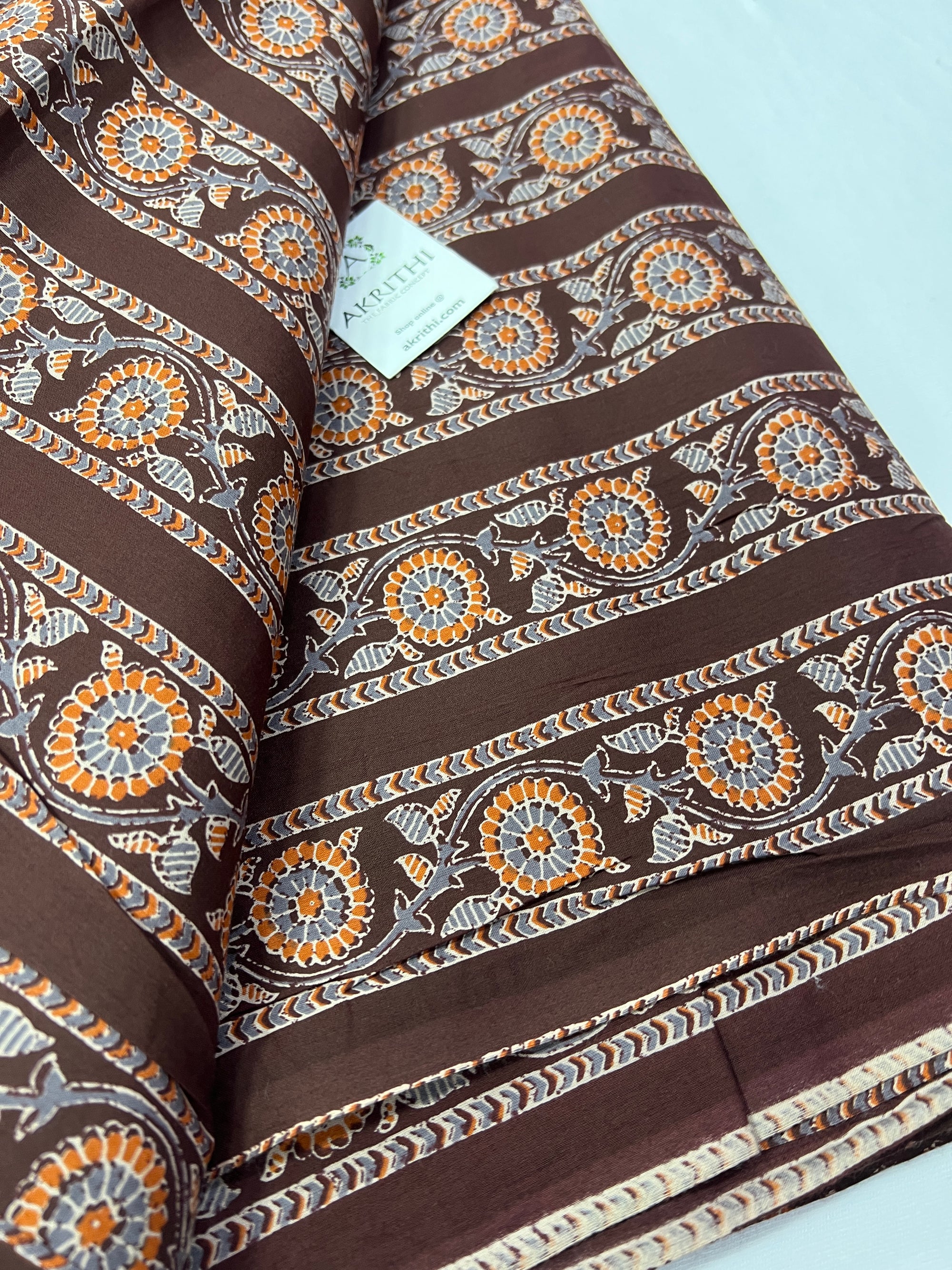 Ajrakh Printed pure cotton fabric