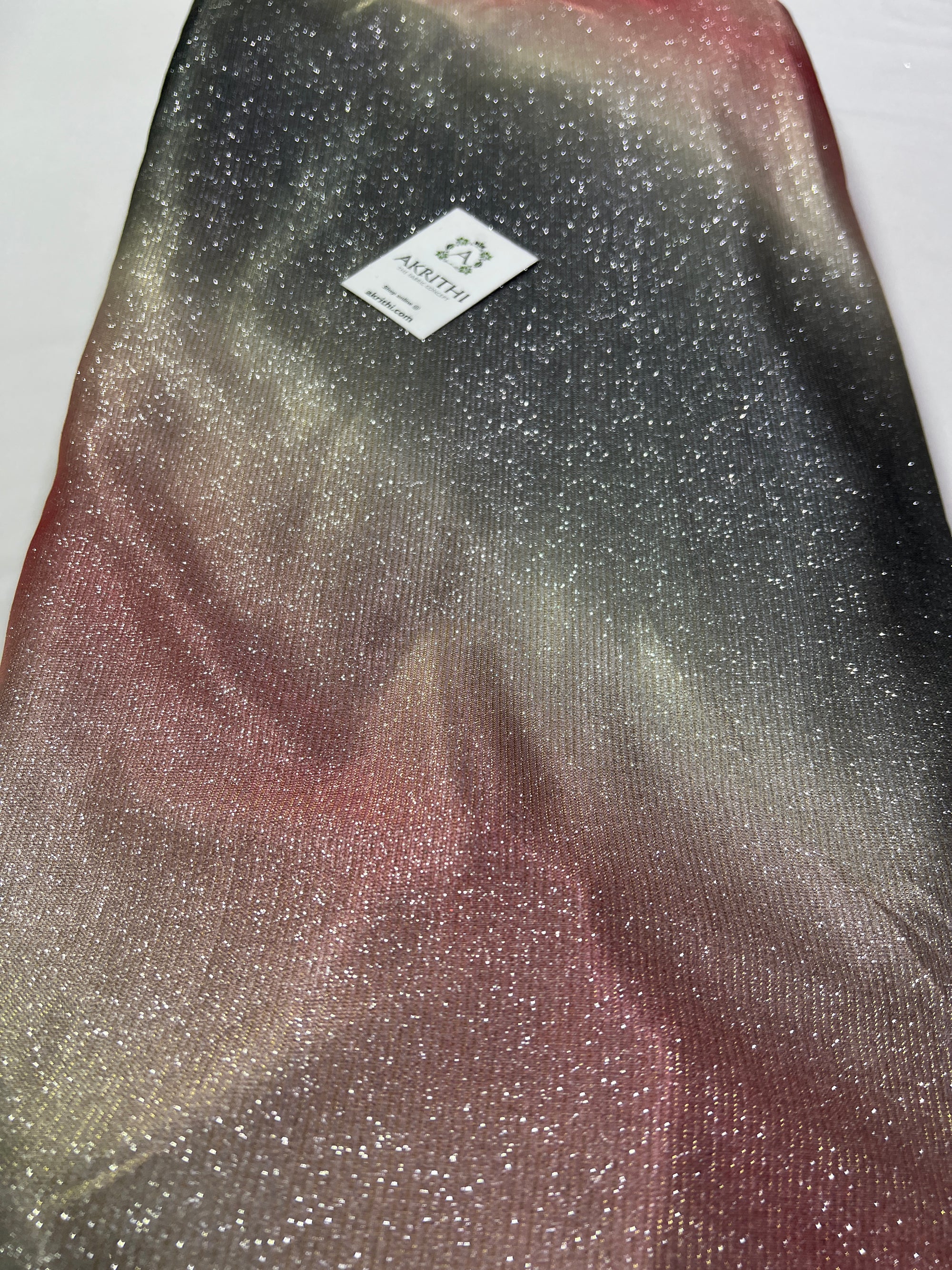 Cross Shaded imported Lycra fabric with glitter