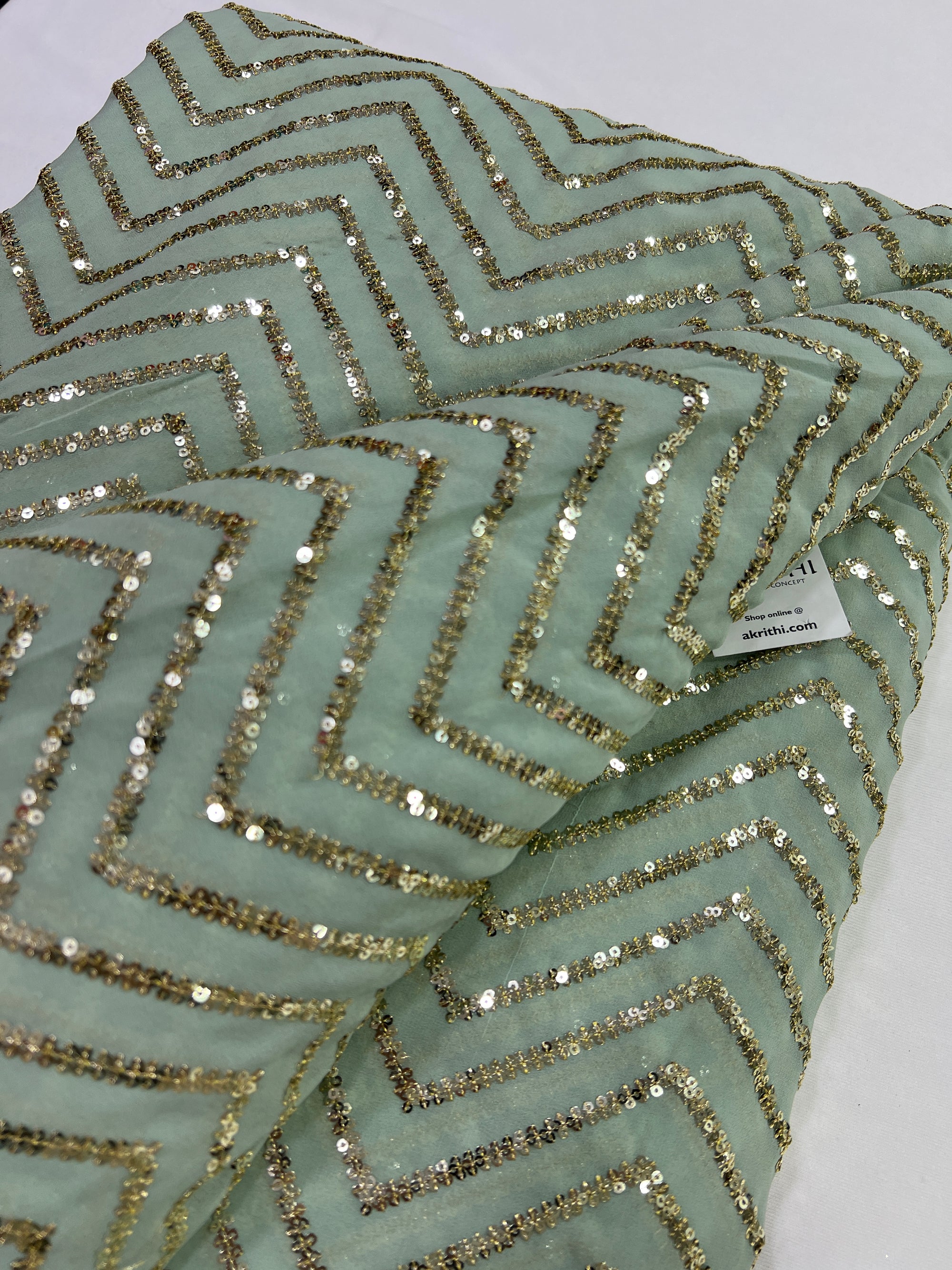 Embroidery on georgette fabric