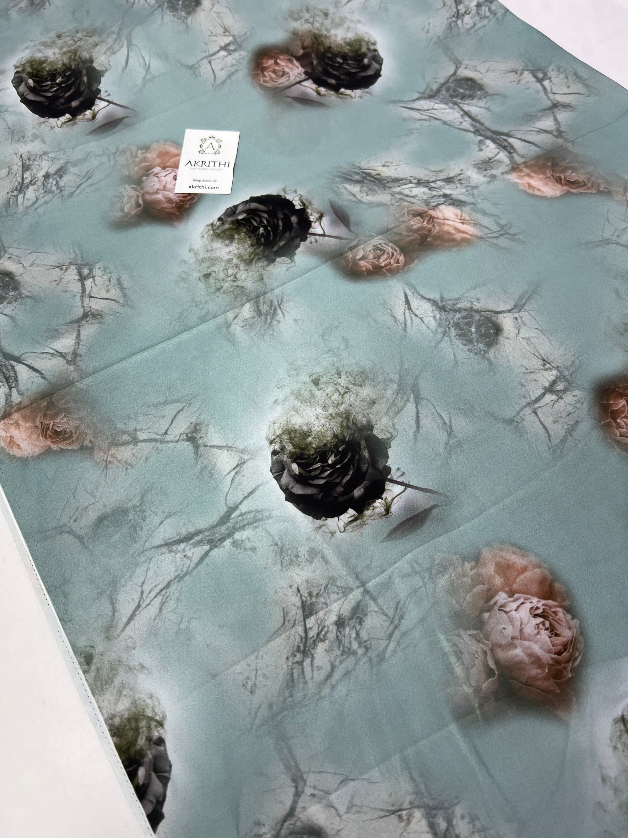 Digital printed modal satin fabric