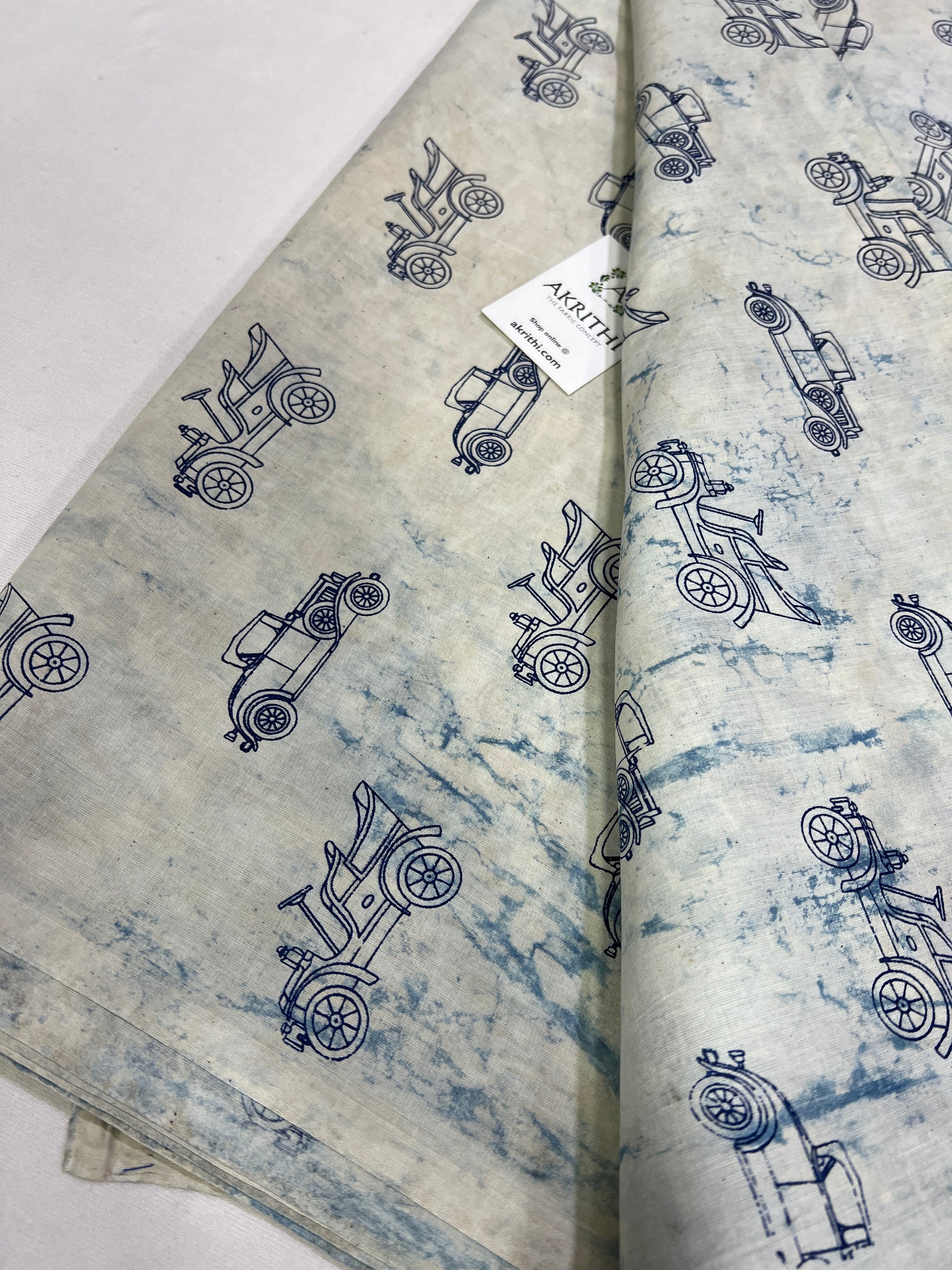 Dabu printed pure cotton fabric
