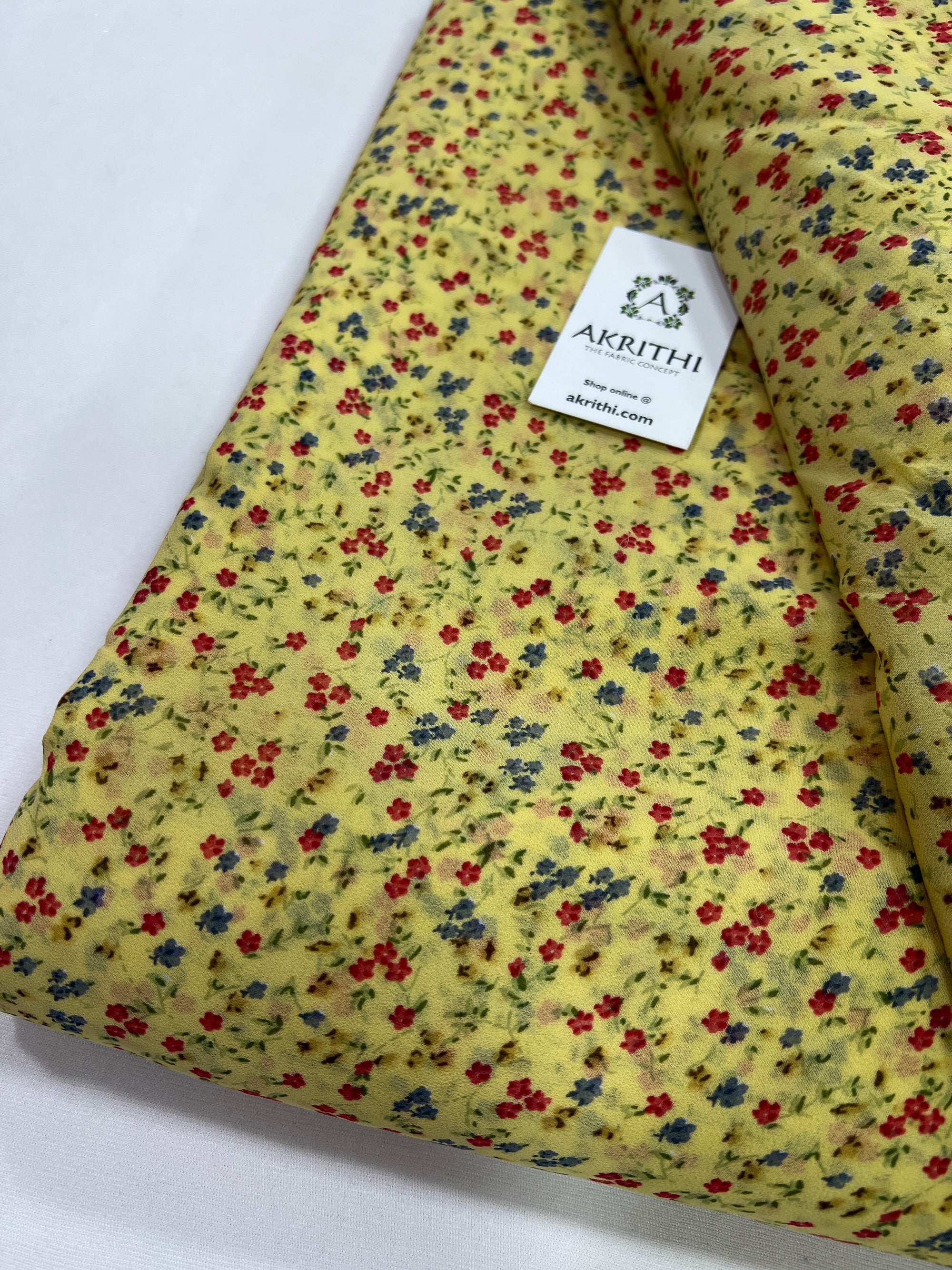 Floral printed georgette fabric 56 inches width