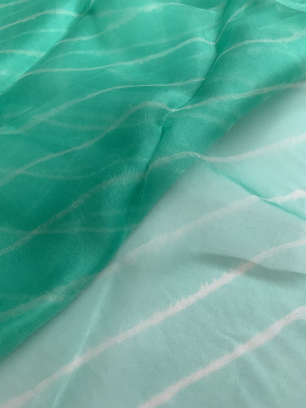 PURE SILK ORGANZA LEHERIYA DUPATTA