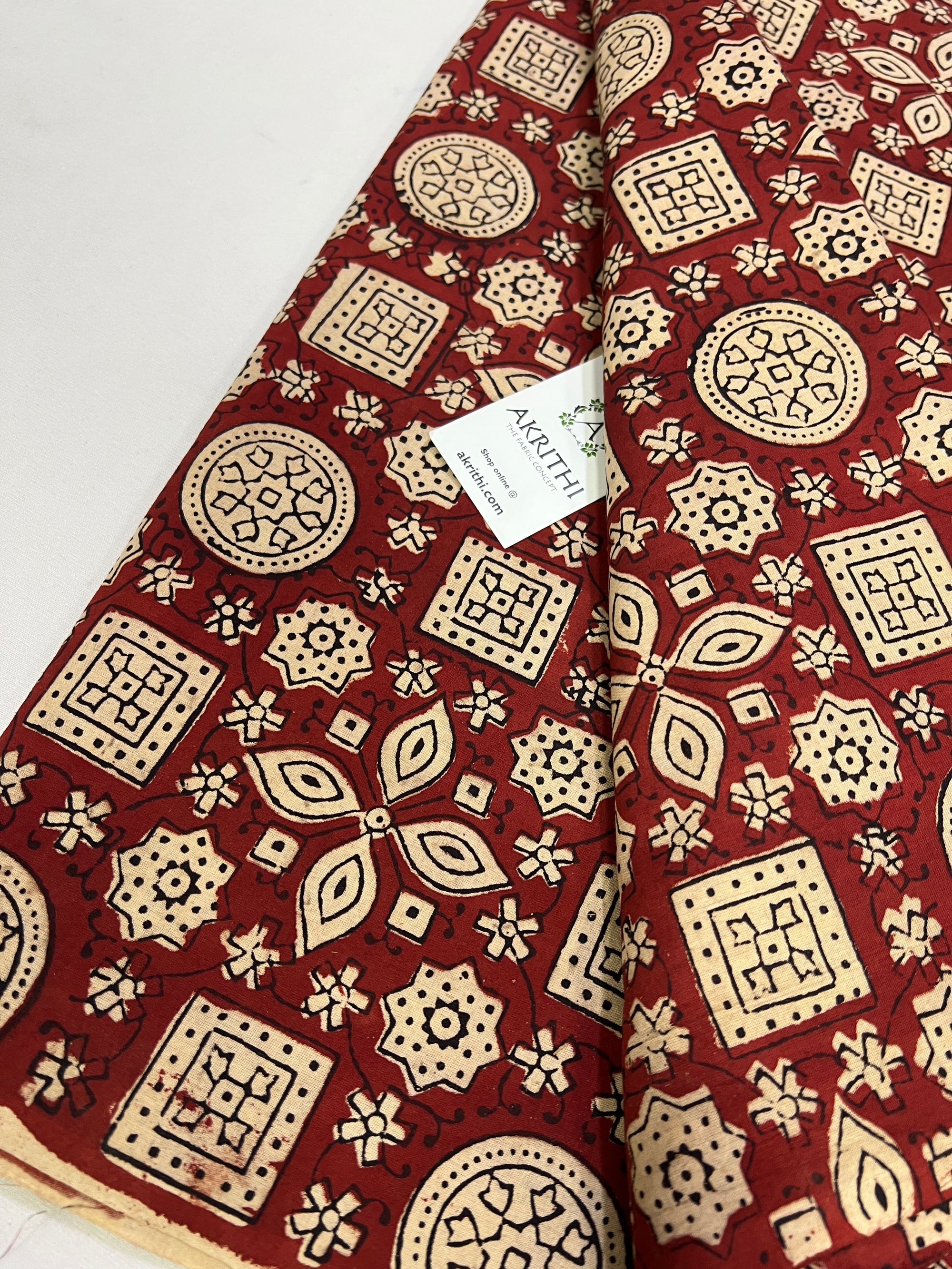 Hand block Printed pure cotton fabric