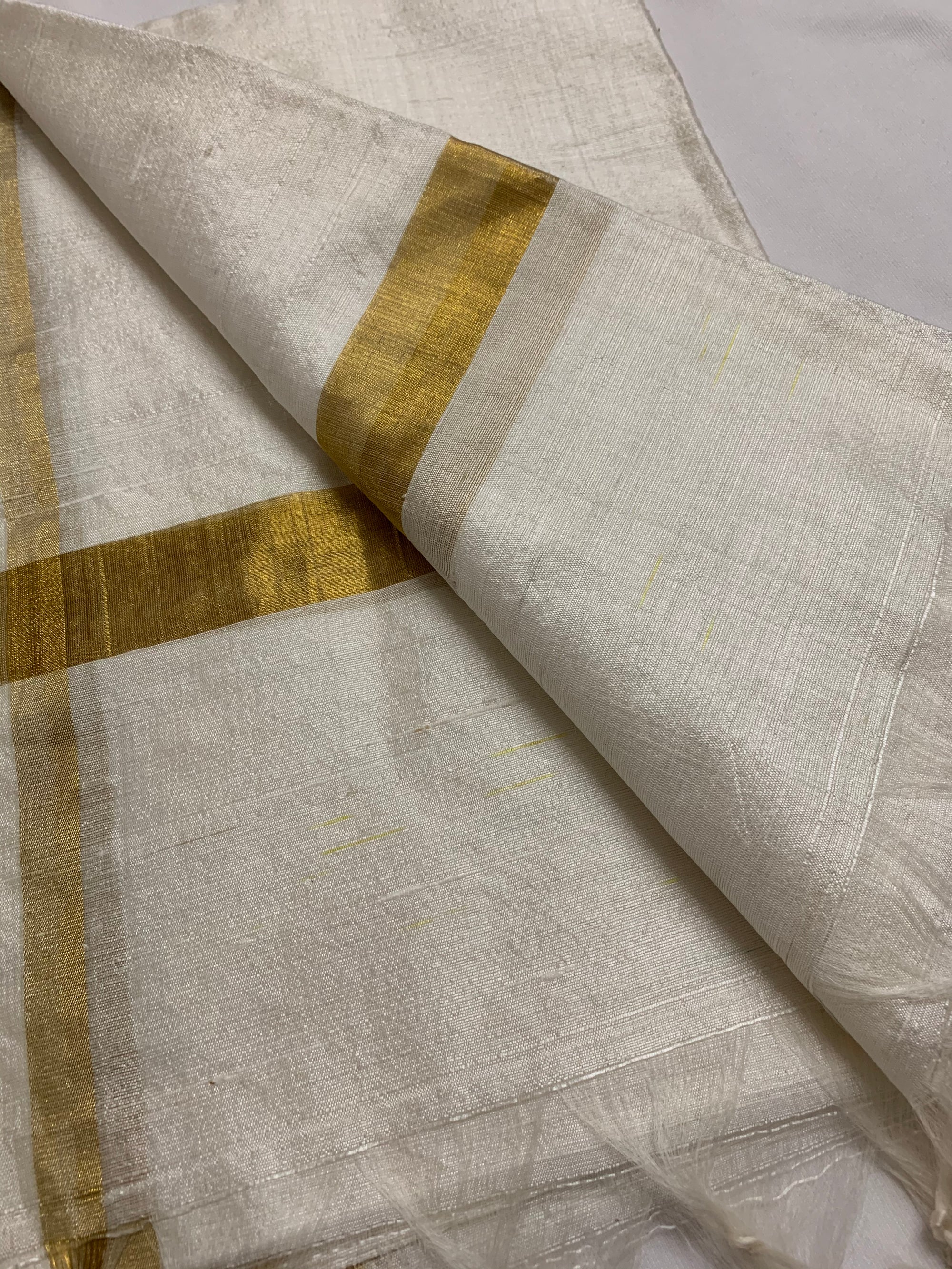 Pure raw silk dupatta with zari border customise