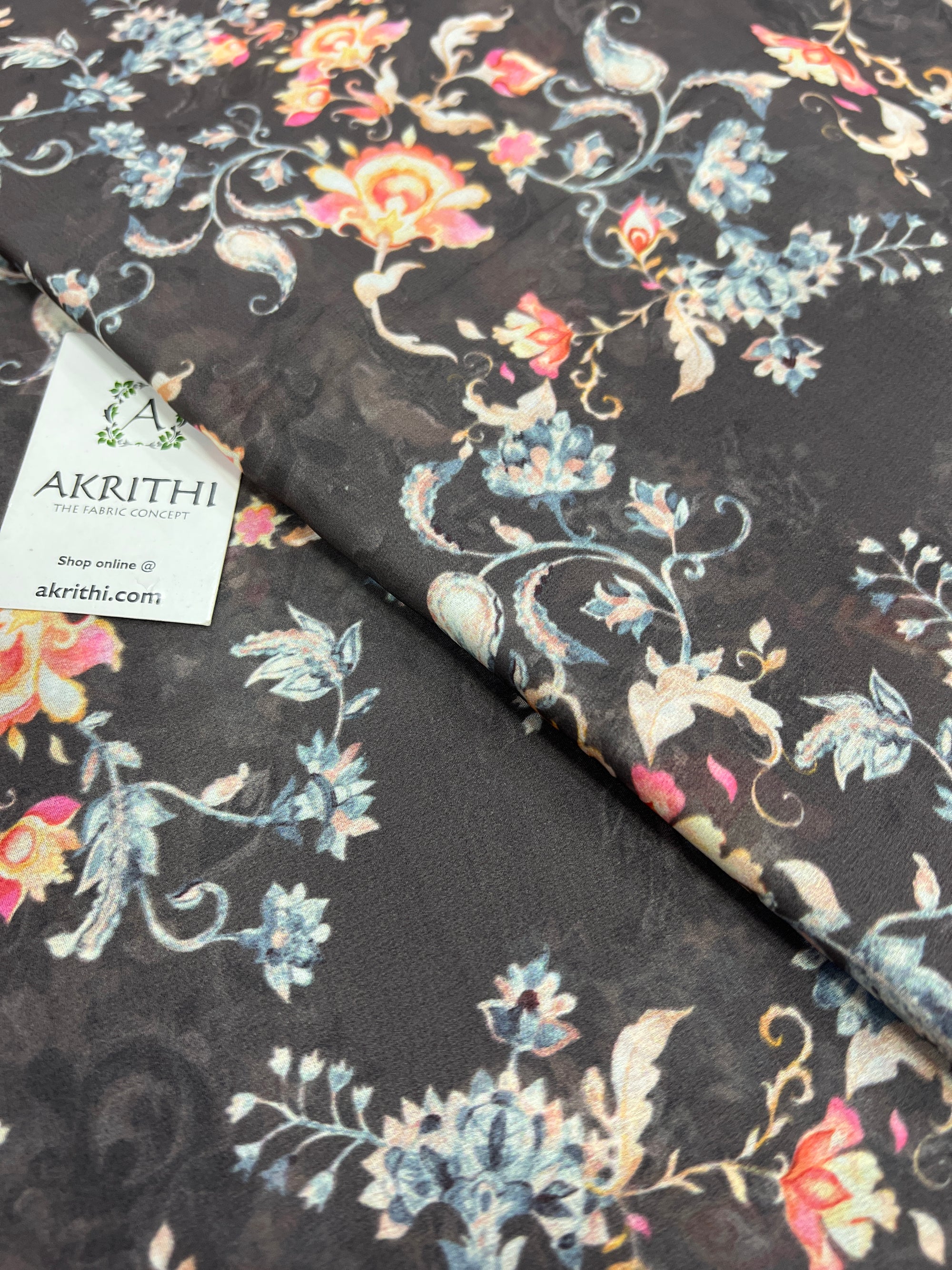 Digital printed georgette saree