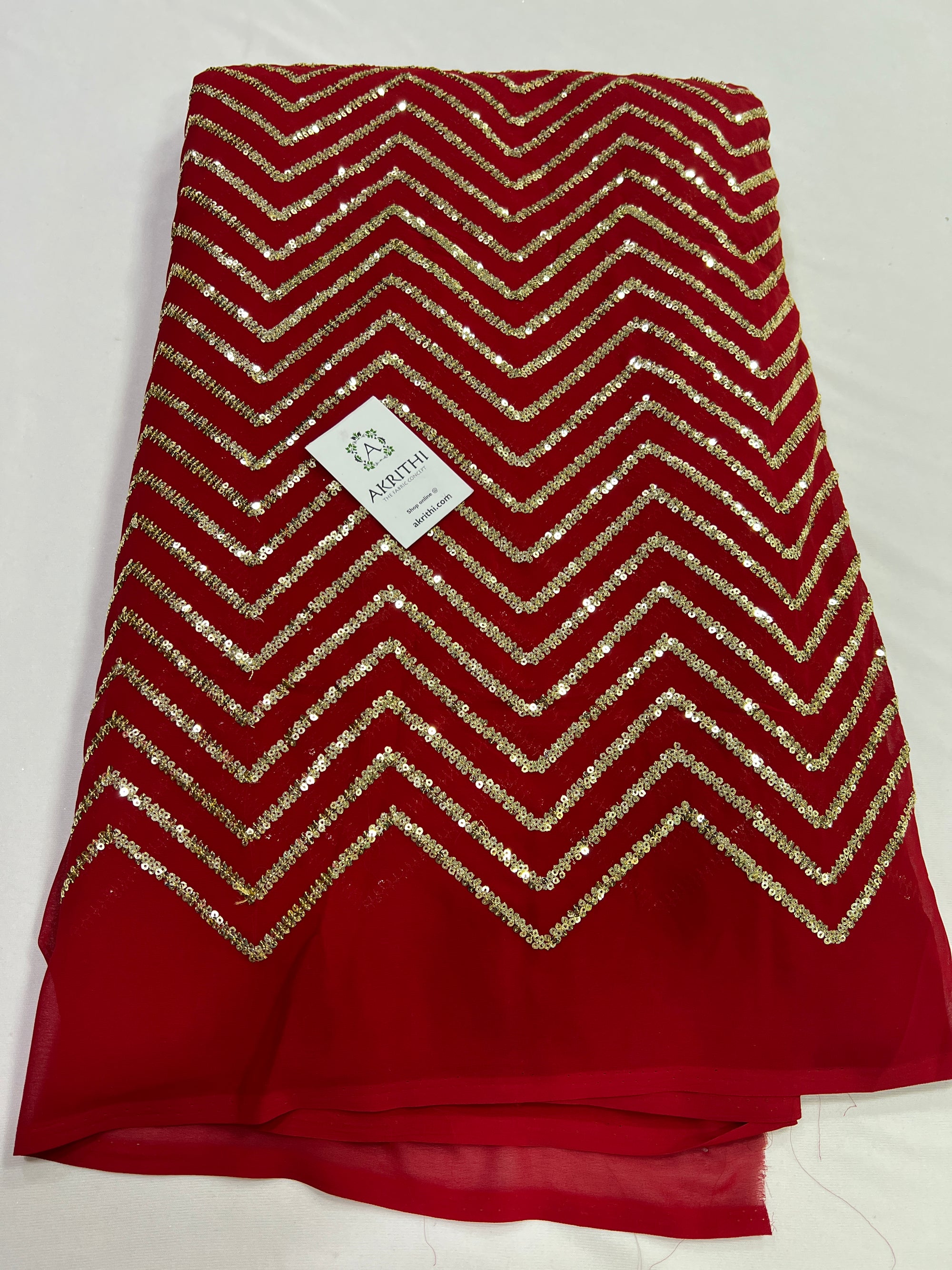 Embroidery on georgette fabric