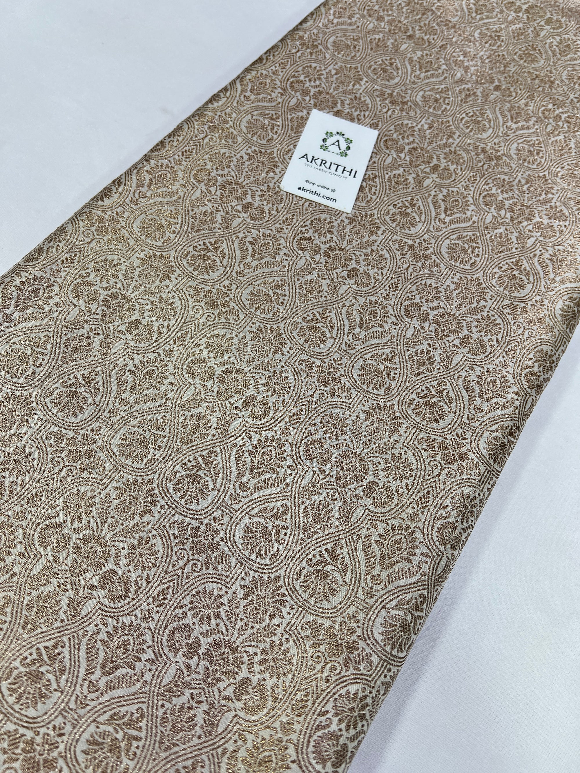 Pure silk Handloom Banarasi brocade fabric