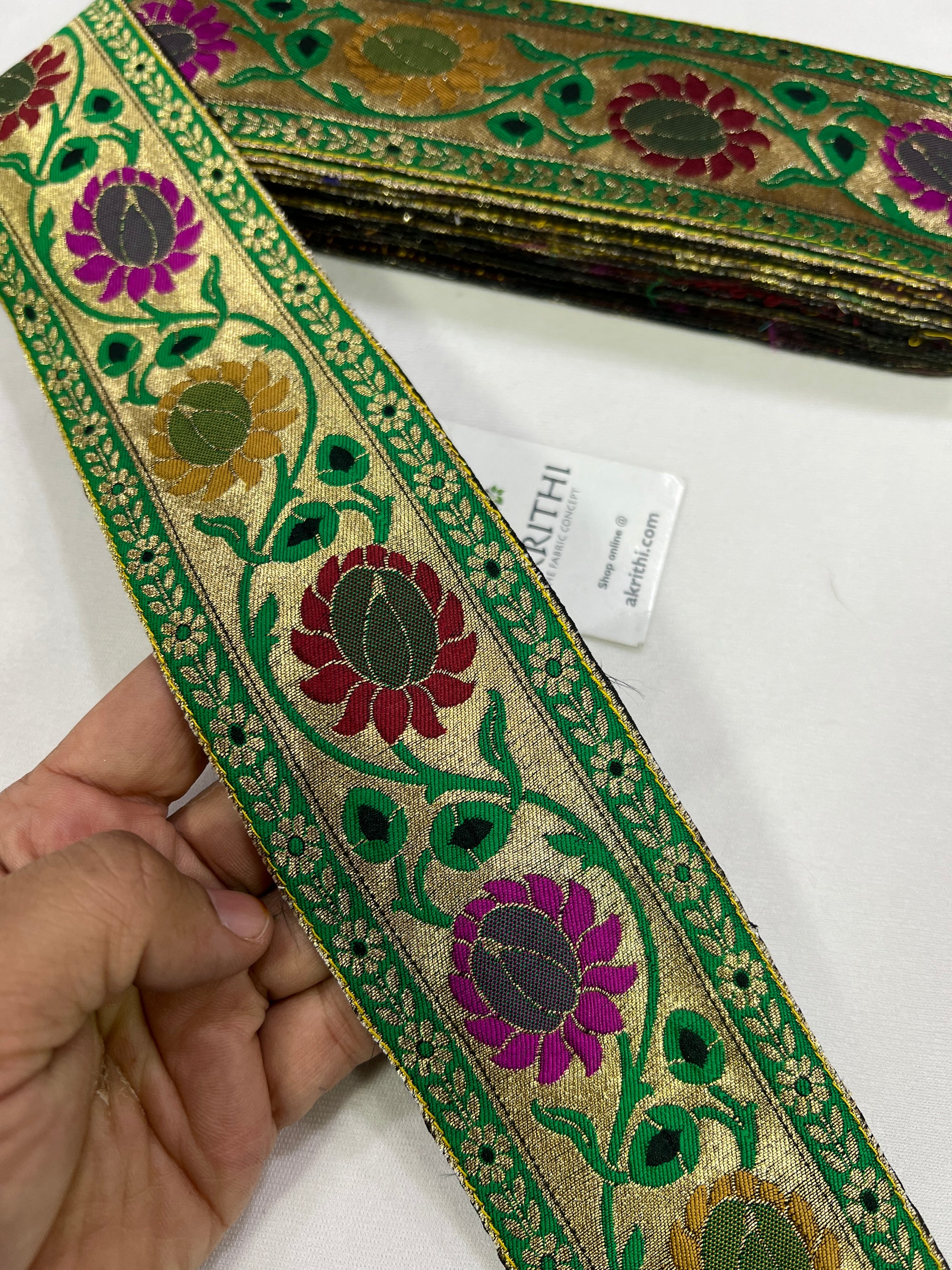Handloom Banarasi lace 9 metres roll