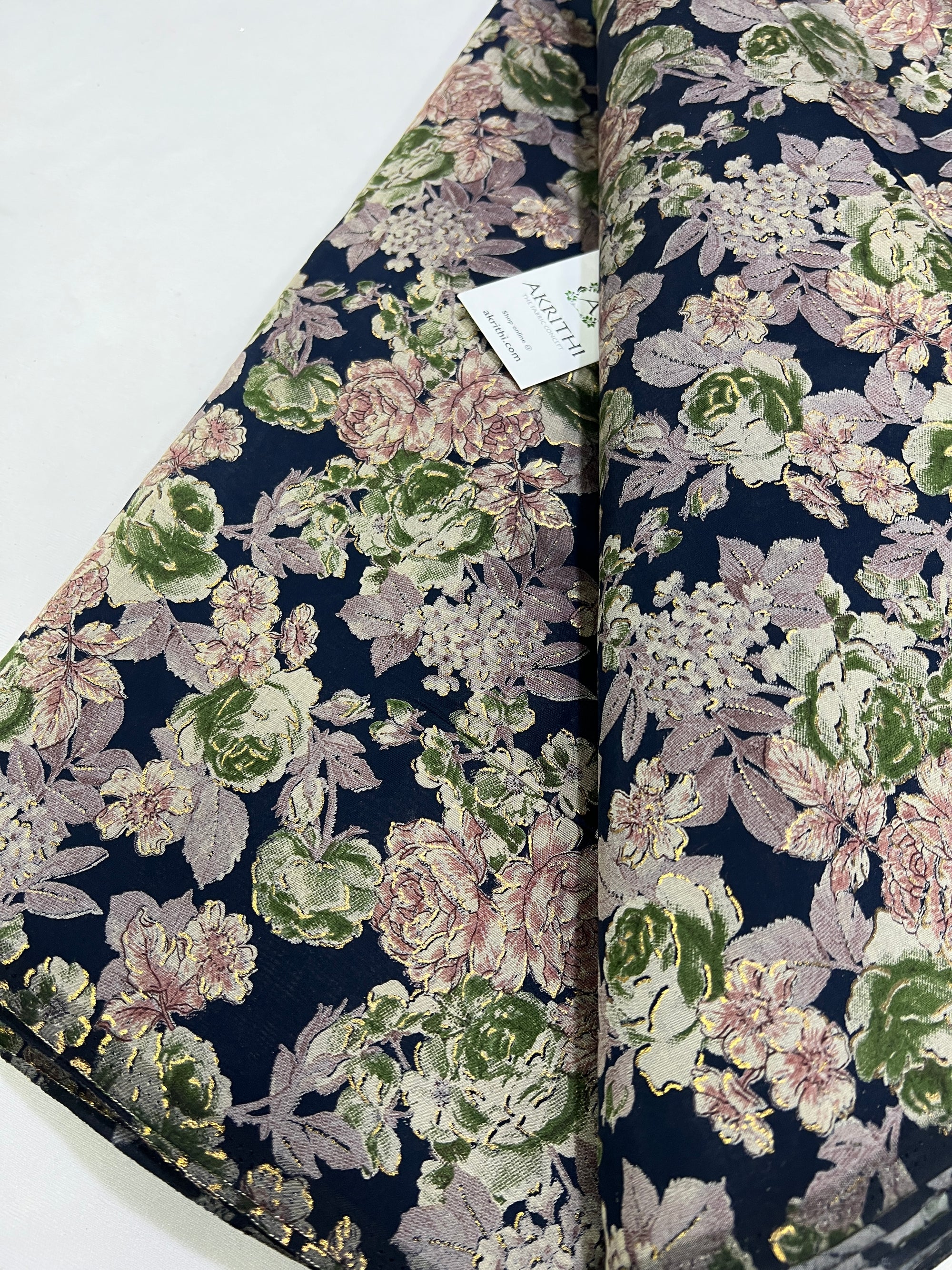 Digital printed silk fabric