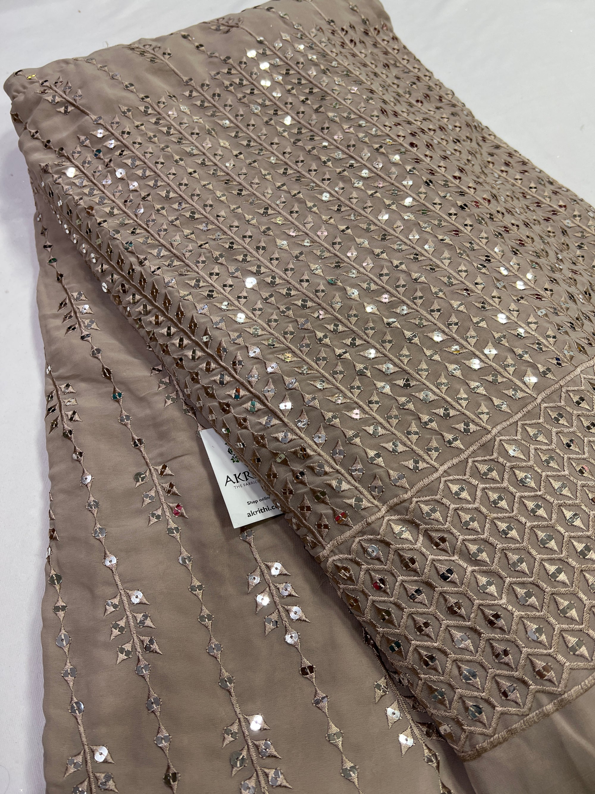 Embroidery on georgette fabric