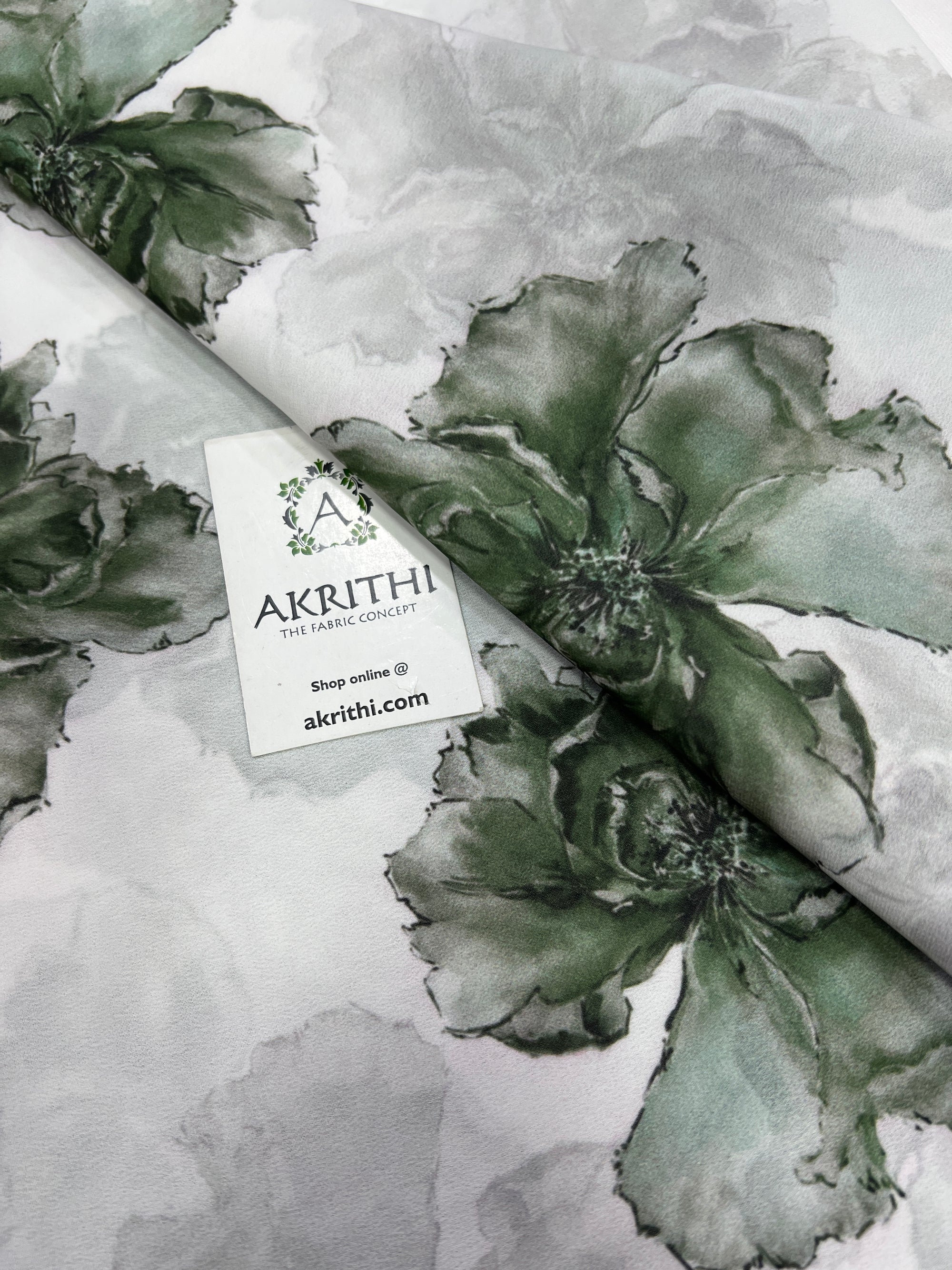 Digital floral printed georgette fabric