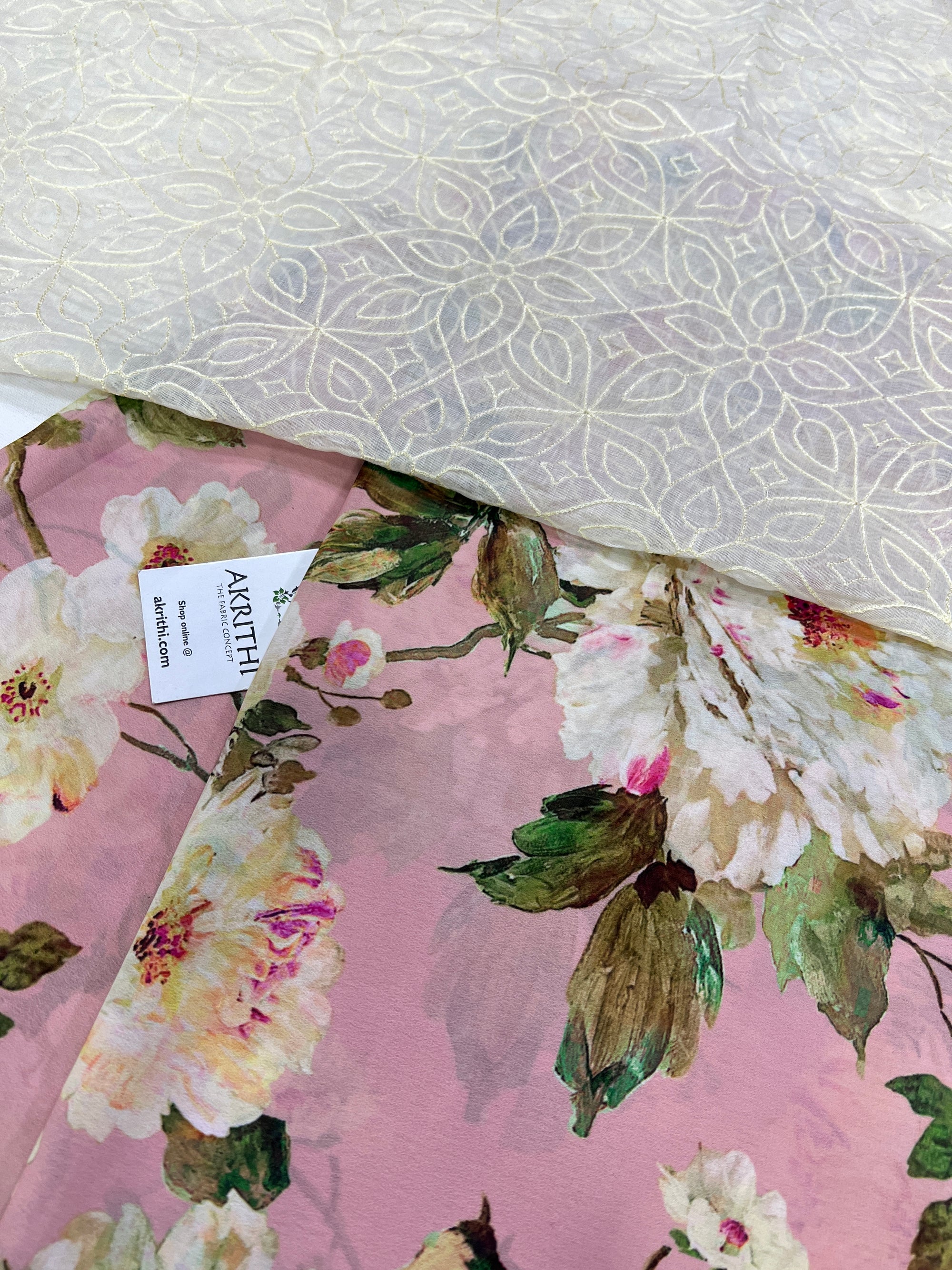 Printed Georgette saree with blouse