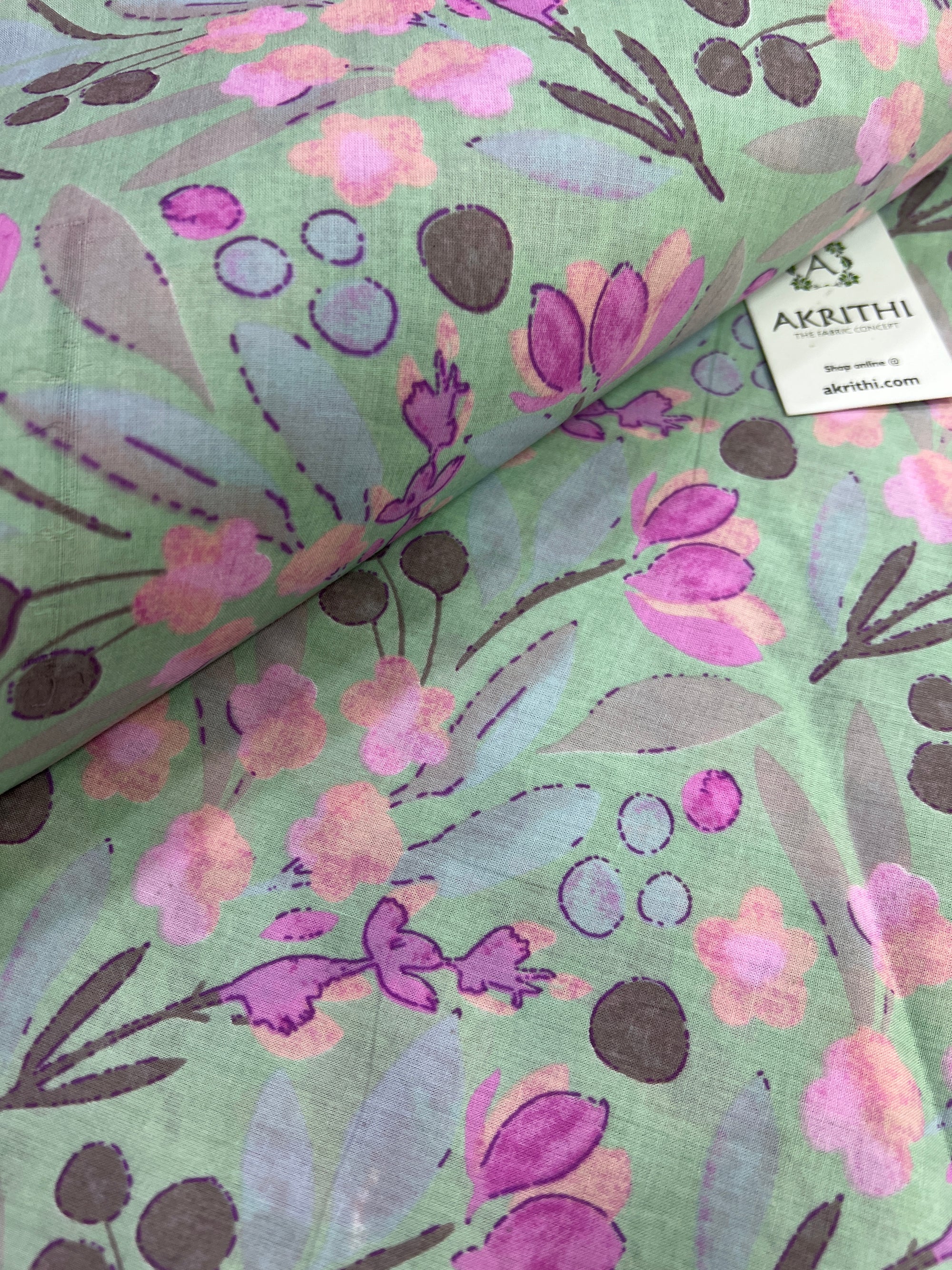 Printed pure cotton fabric