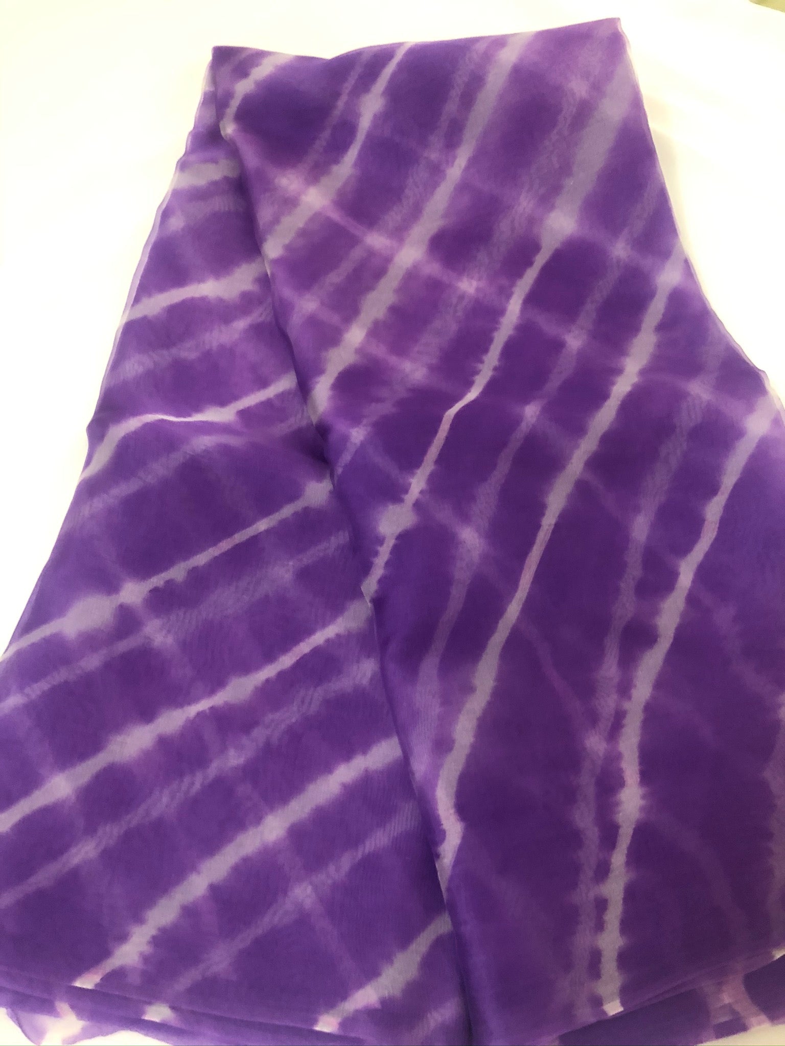 PURE SILK ORGANZA LEHERIYA DUPATTA