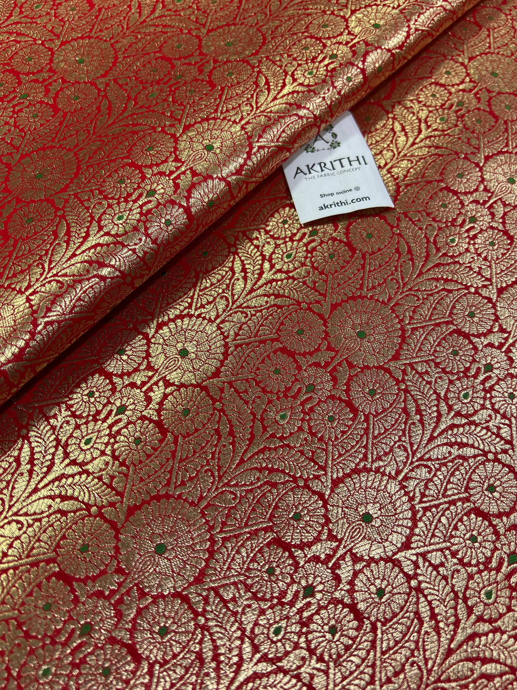 Handloom Banarasi brocade fabric