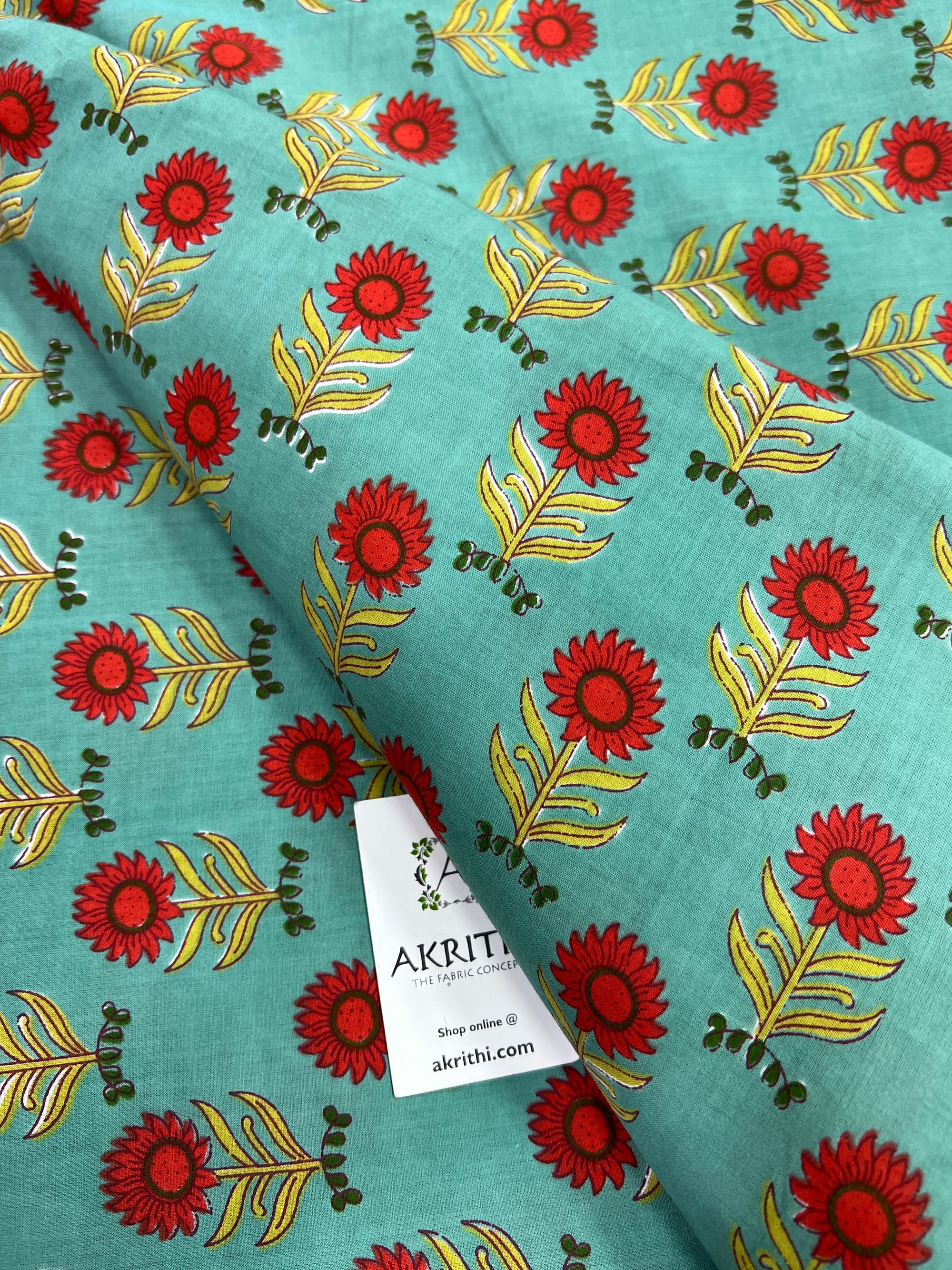 Printed pure cotton fabric
