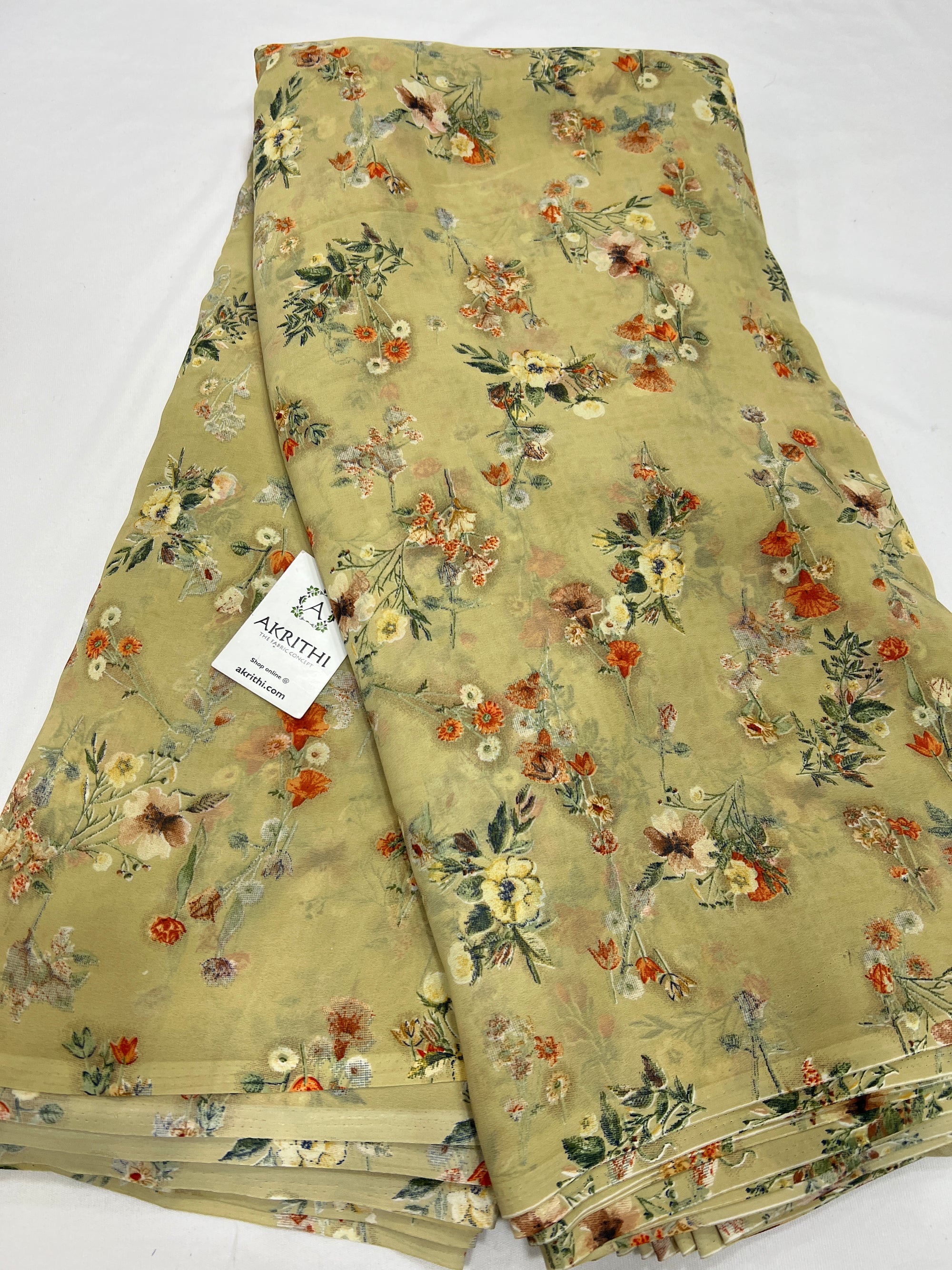 Floral printed georgette fabric